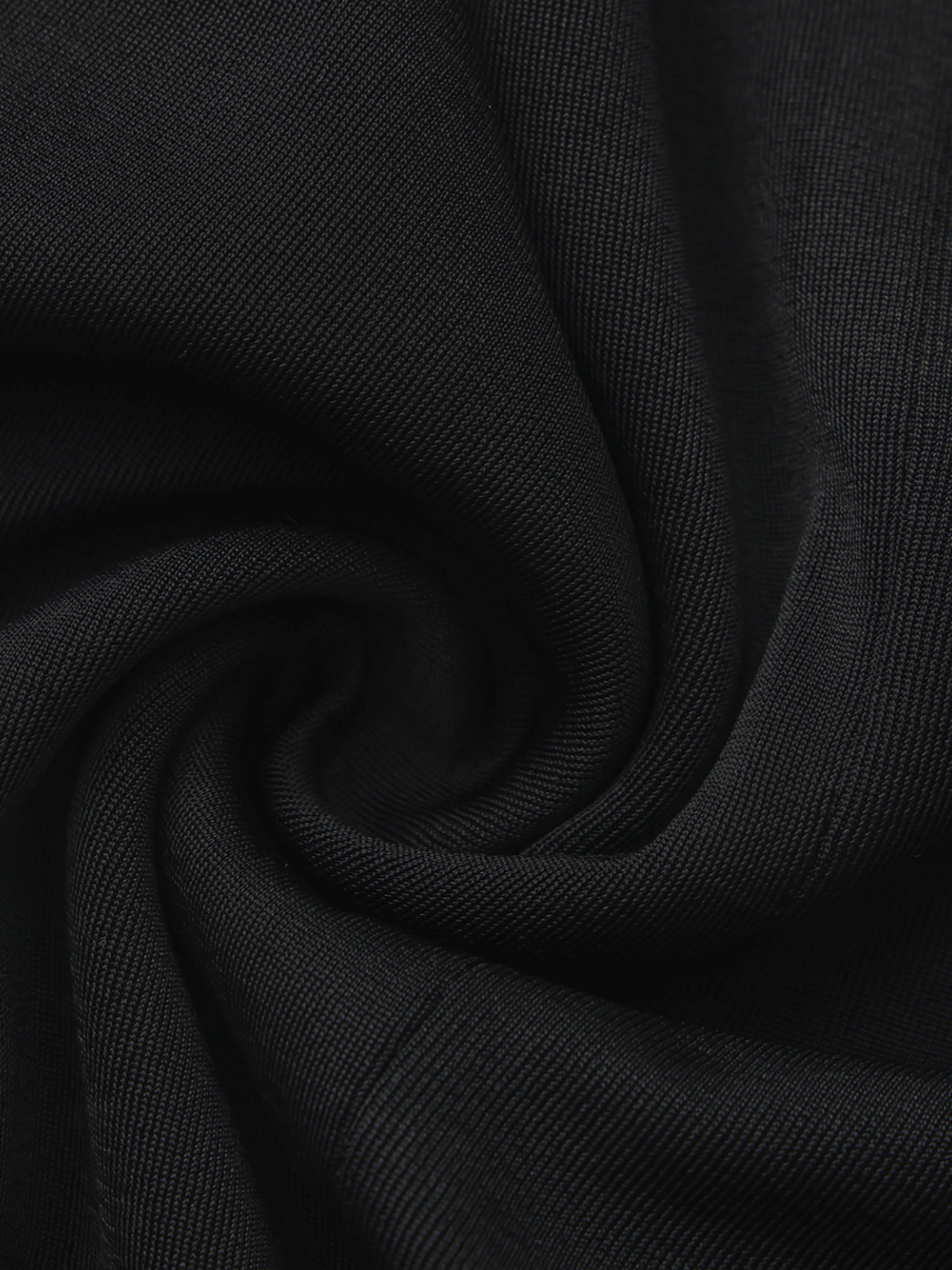 Adriana Lace High-Slit Black Acetate Dress - Image 7