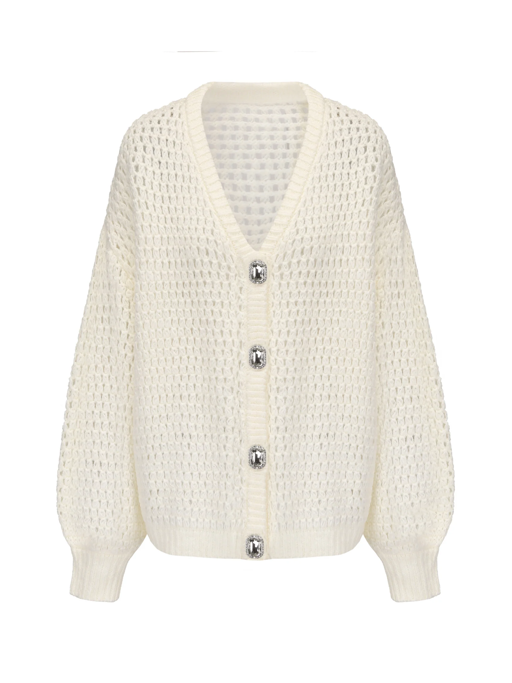 Alexis Cardigan + Scarf Set (White) (Final Sale) - Image 10