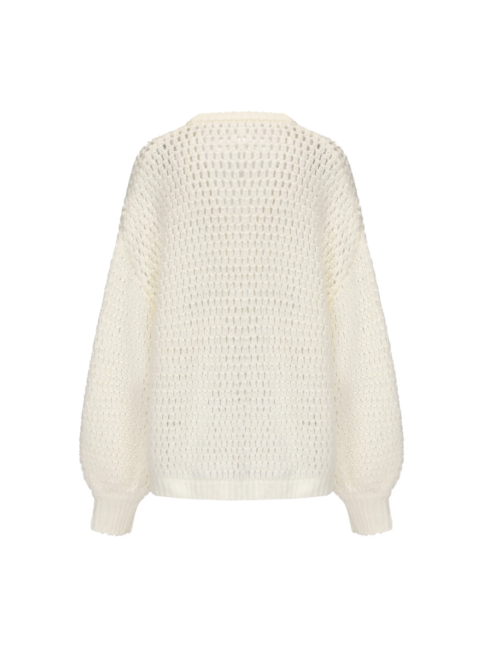Alexis Cardigan + Scarf Set (White) (Final Sale) - Image 11