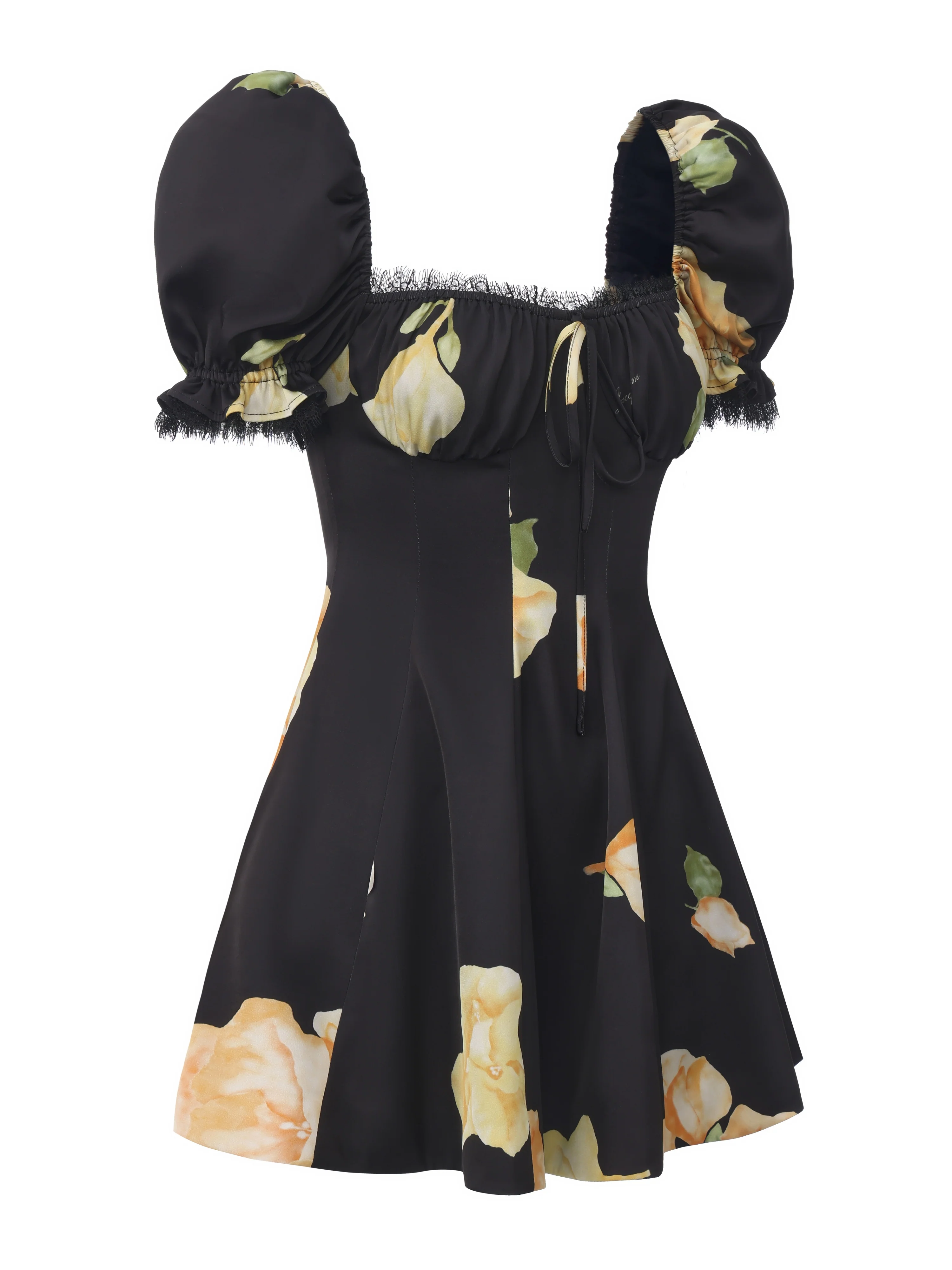 Alira Puff Sleeve Floral Dress - Image 14