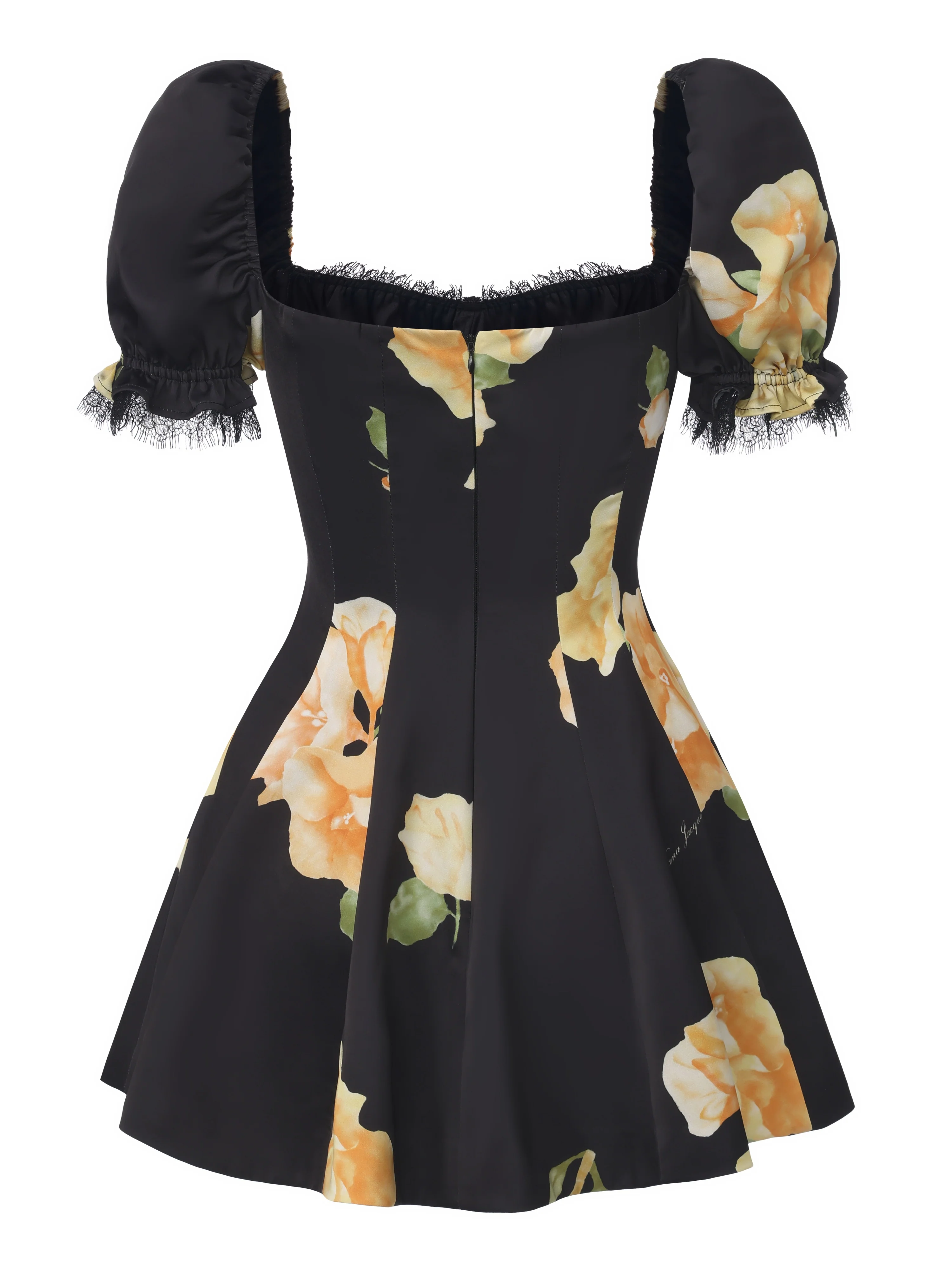 Alira Puff Sleeve Floral Dress - Image 15
