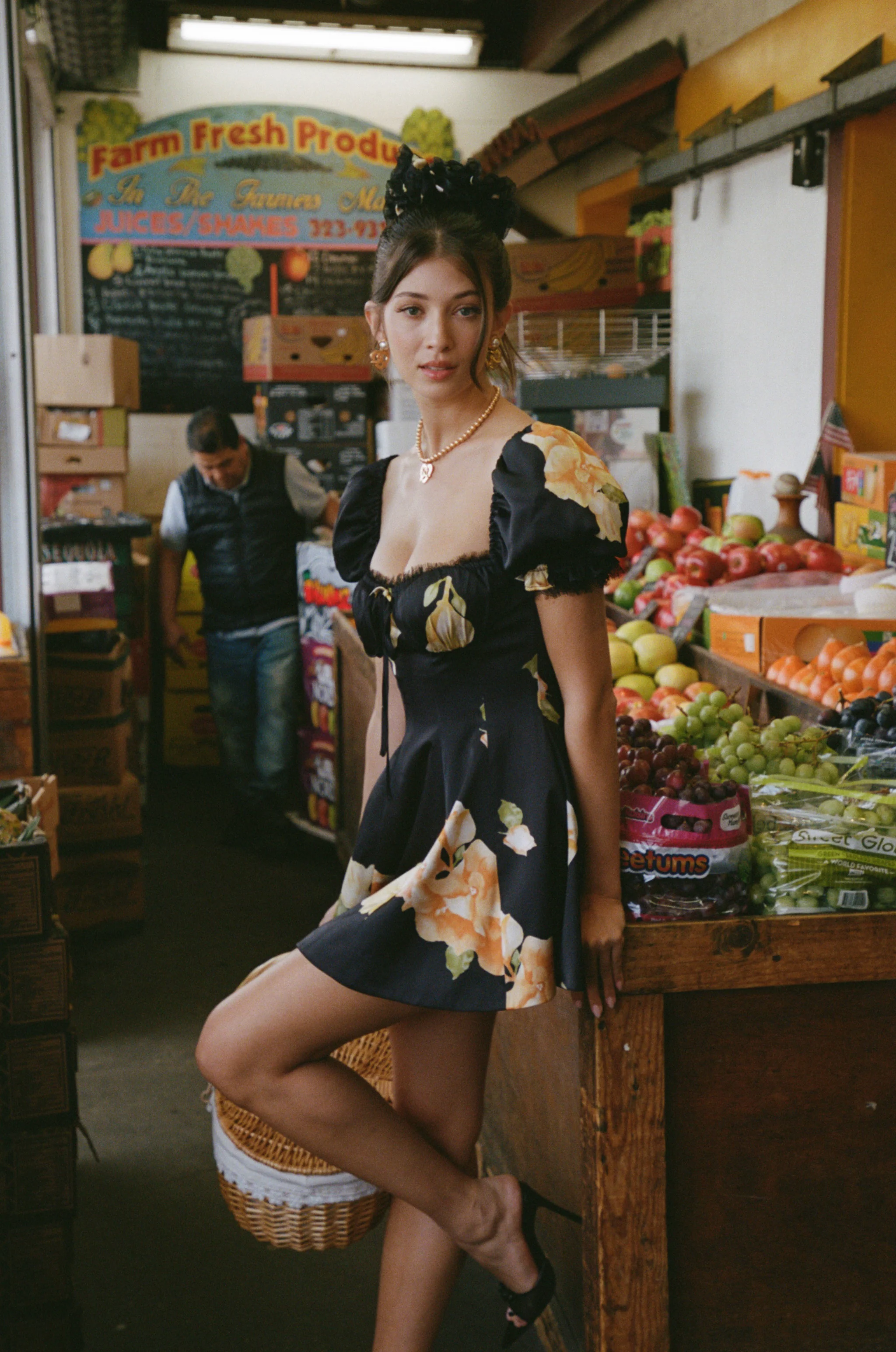 Alira Puff Sleeve Floral Dress - Image 2