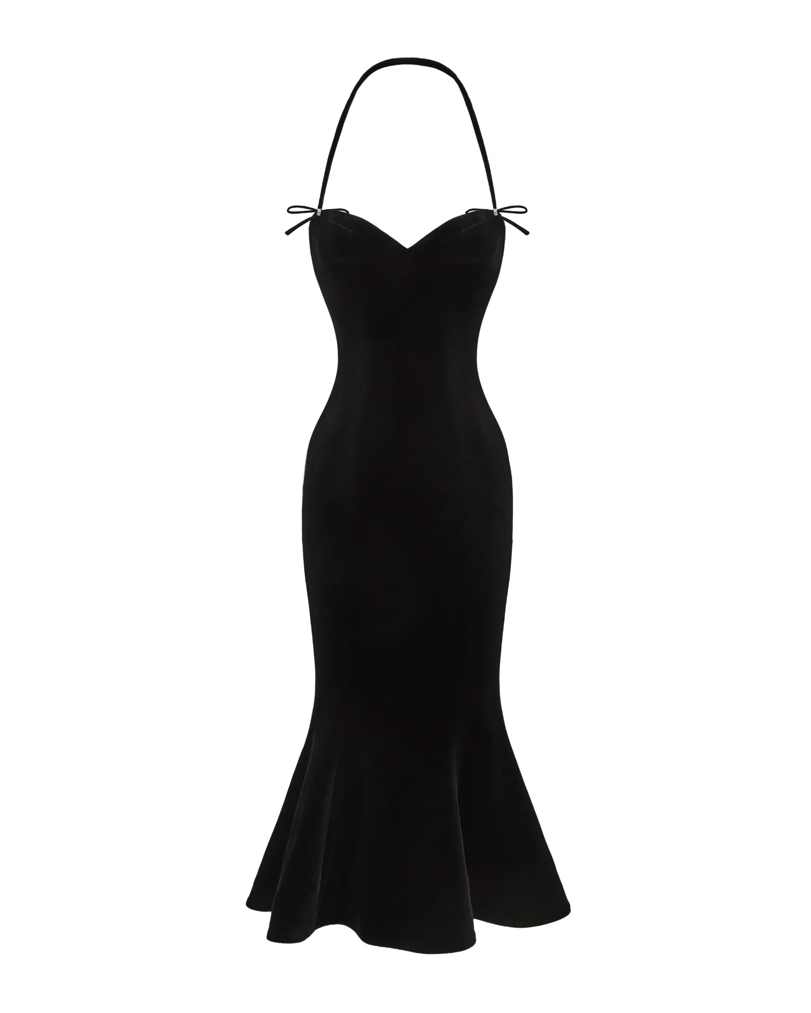 Althea Velvet Maxi Dress (Black) - Image 6