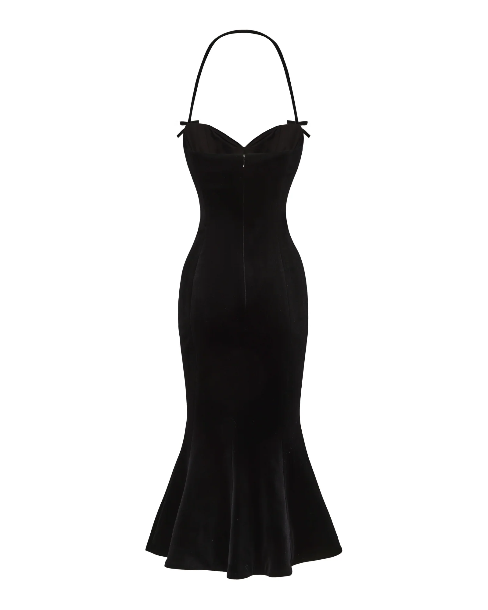 Althea Velvet Maxi Dress (Black) - Image 7