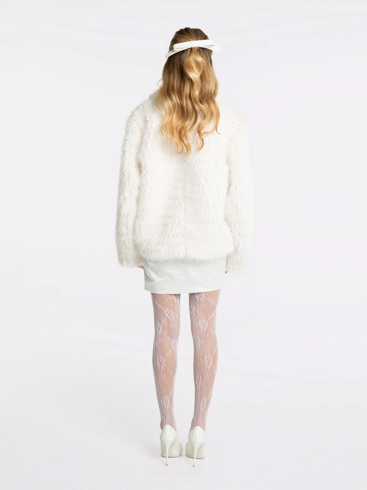 Alyssa Fur Coat (White) - Image 6