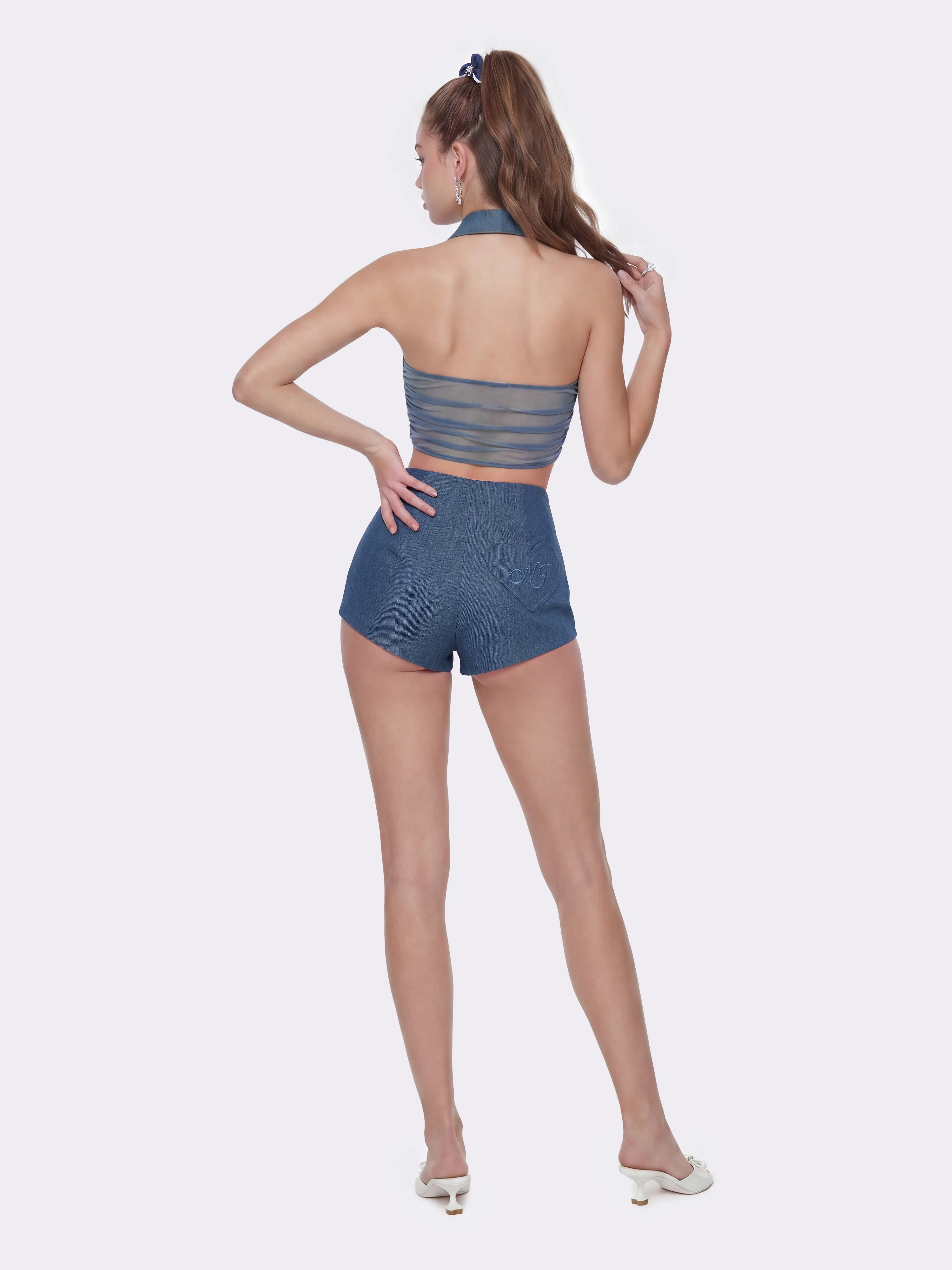 Amara Open-Back Blue Top - Image 6