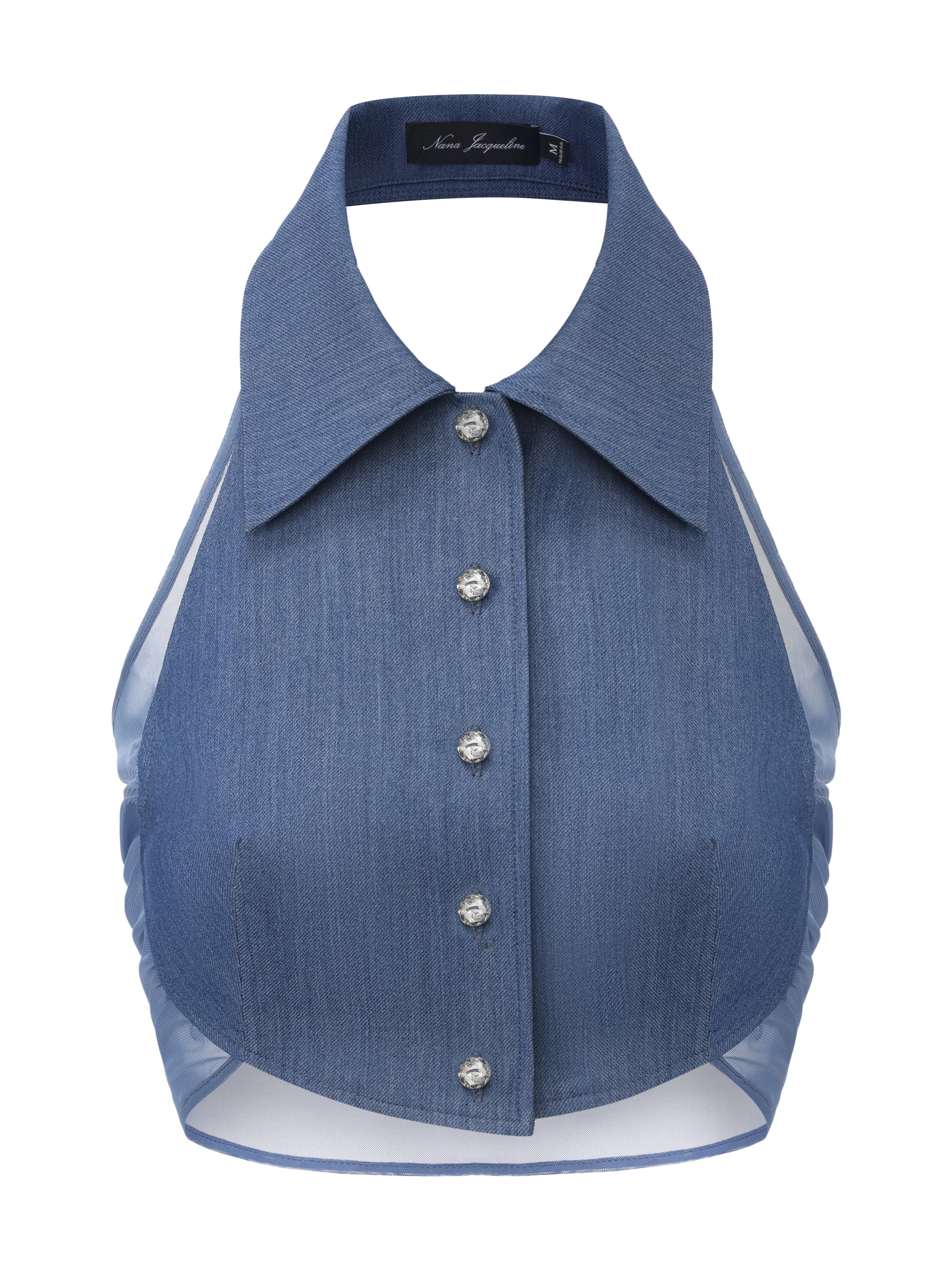 Amara Open-Back Blue Top - Image 12