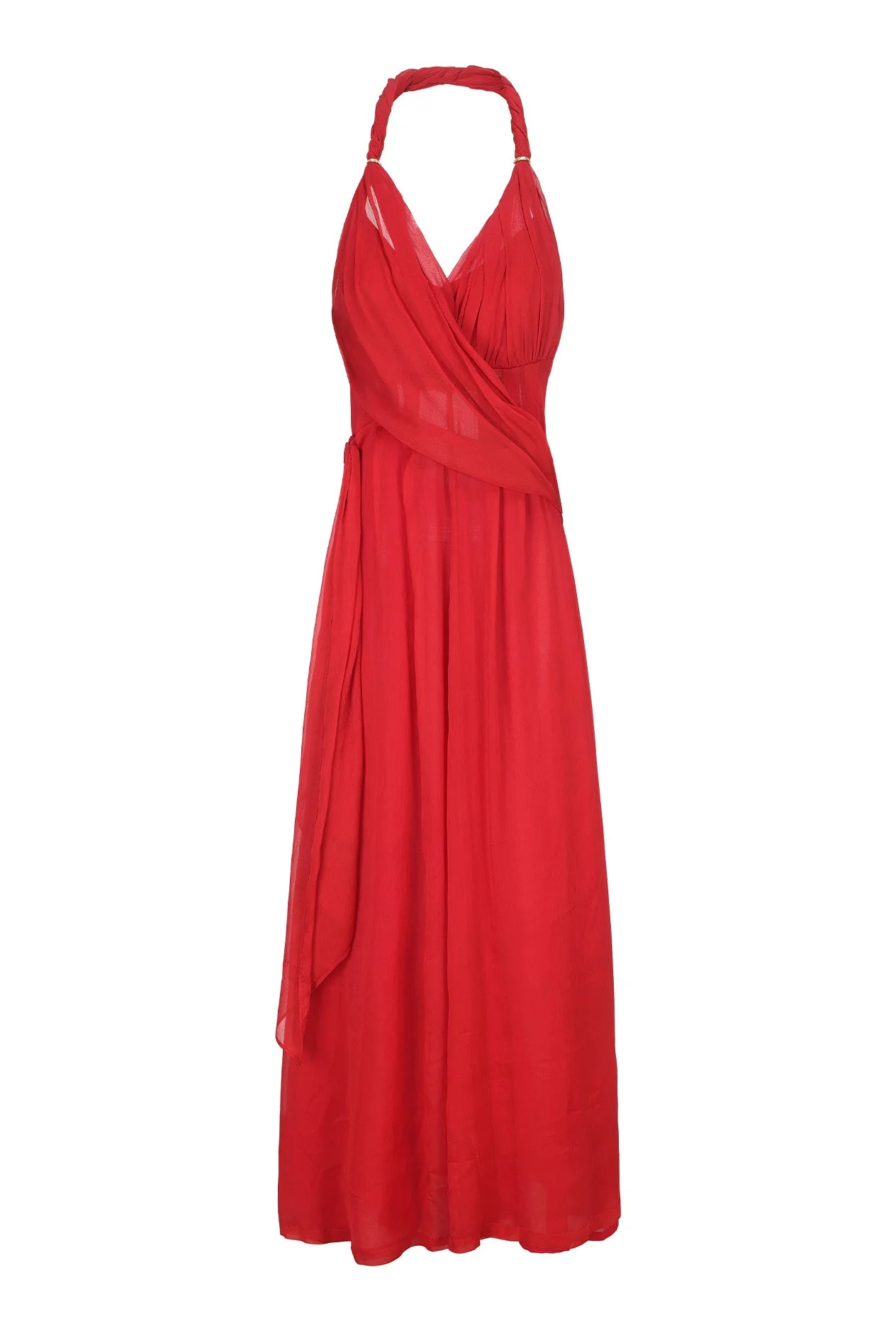 Amber Chiffon Dress (Red) - Image 11