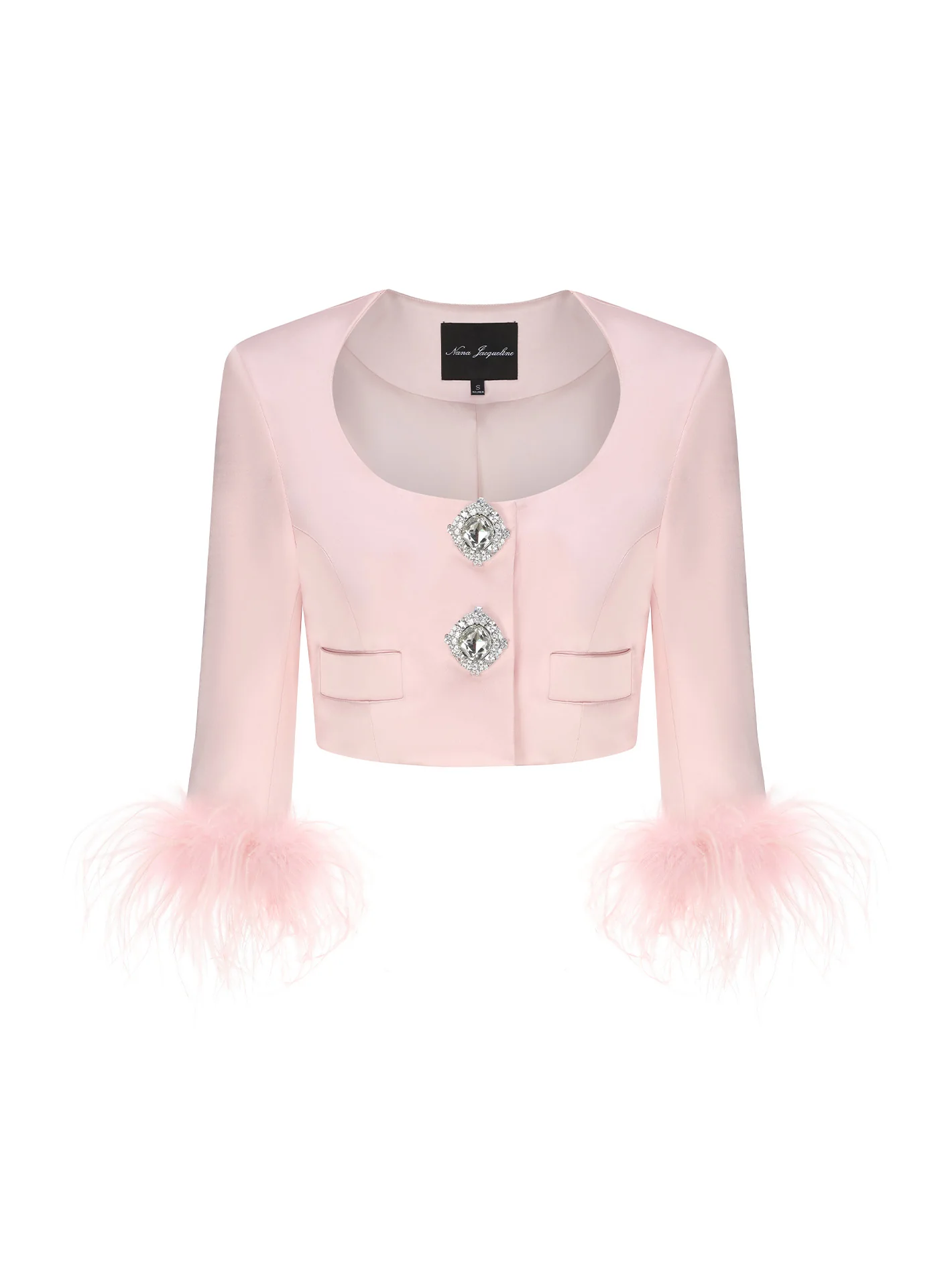 Ambre Satin Feather Top (Pink) (Final Sale) - Image 10