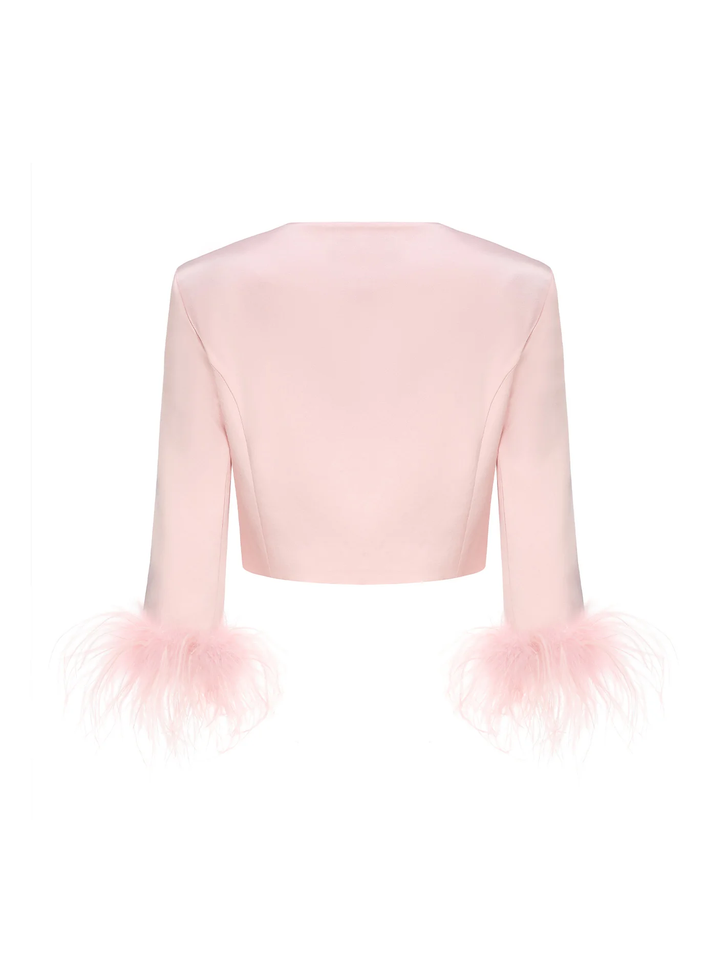 Ambre Satin Feather Top (Pink) (Final Sale) - Image 11