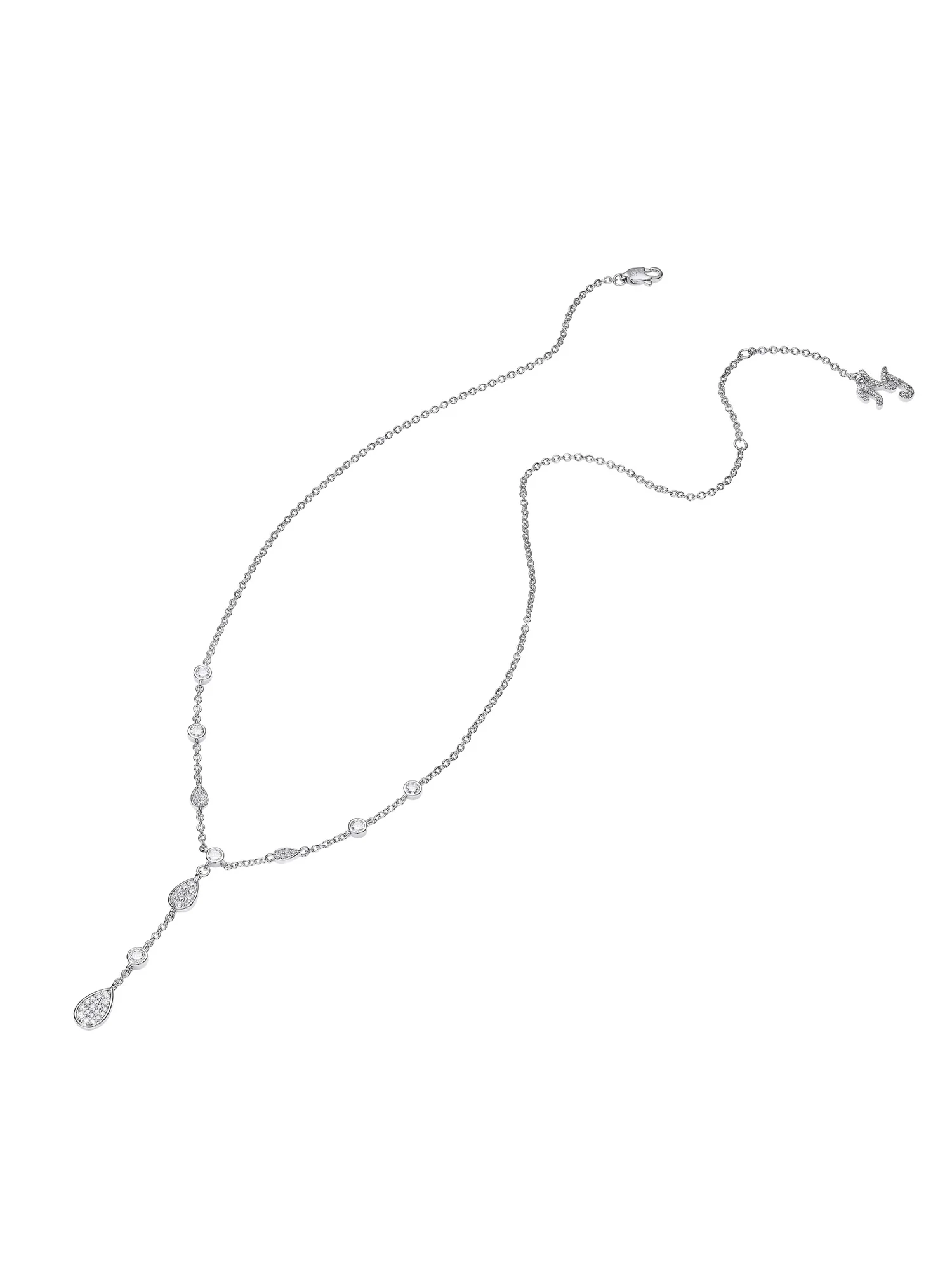 Ameline Crystal Drop Y-Chain Necklace - Image 5