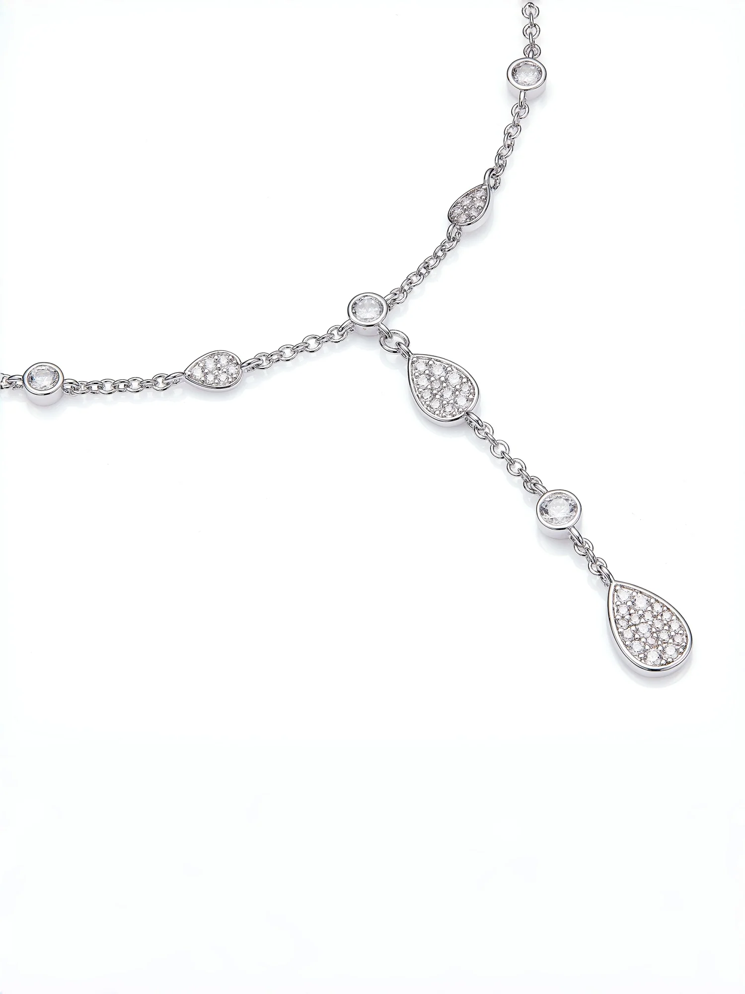 Ameline Crystal Drop Y-Chain Necklace - Image 6