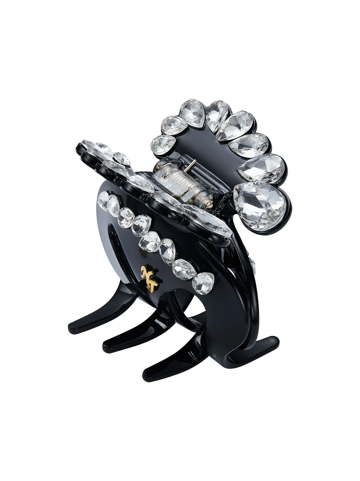 Ameline Crystal Mini Black Hair Clip - Image 2