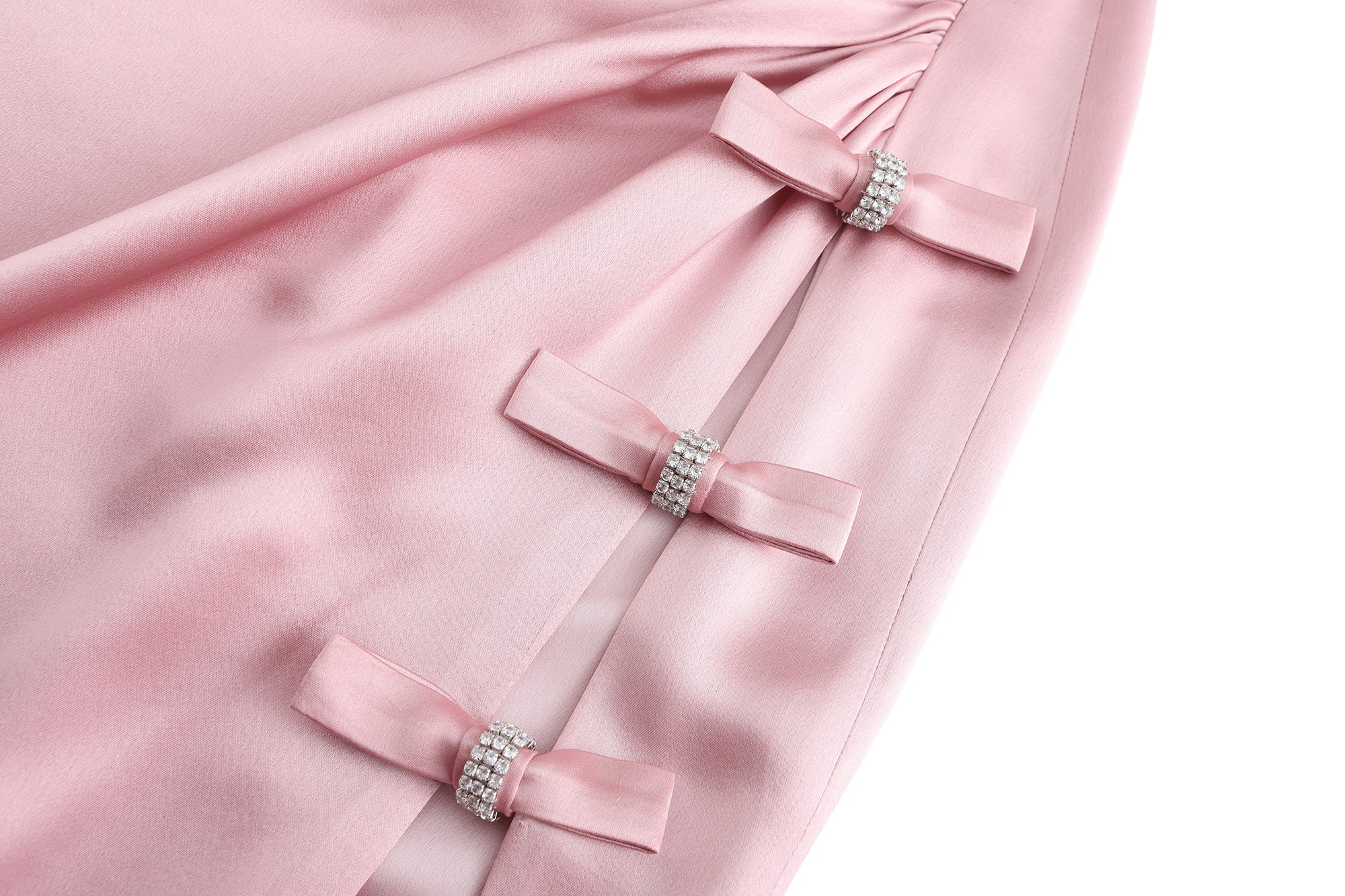 Amy Satin Dress (Pink) - Image 8
