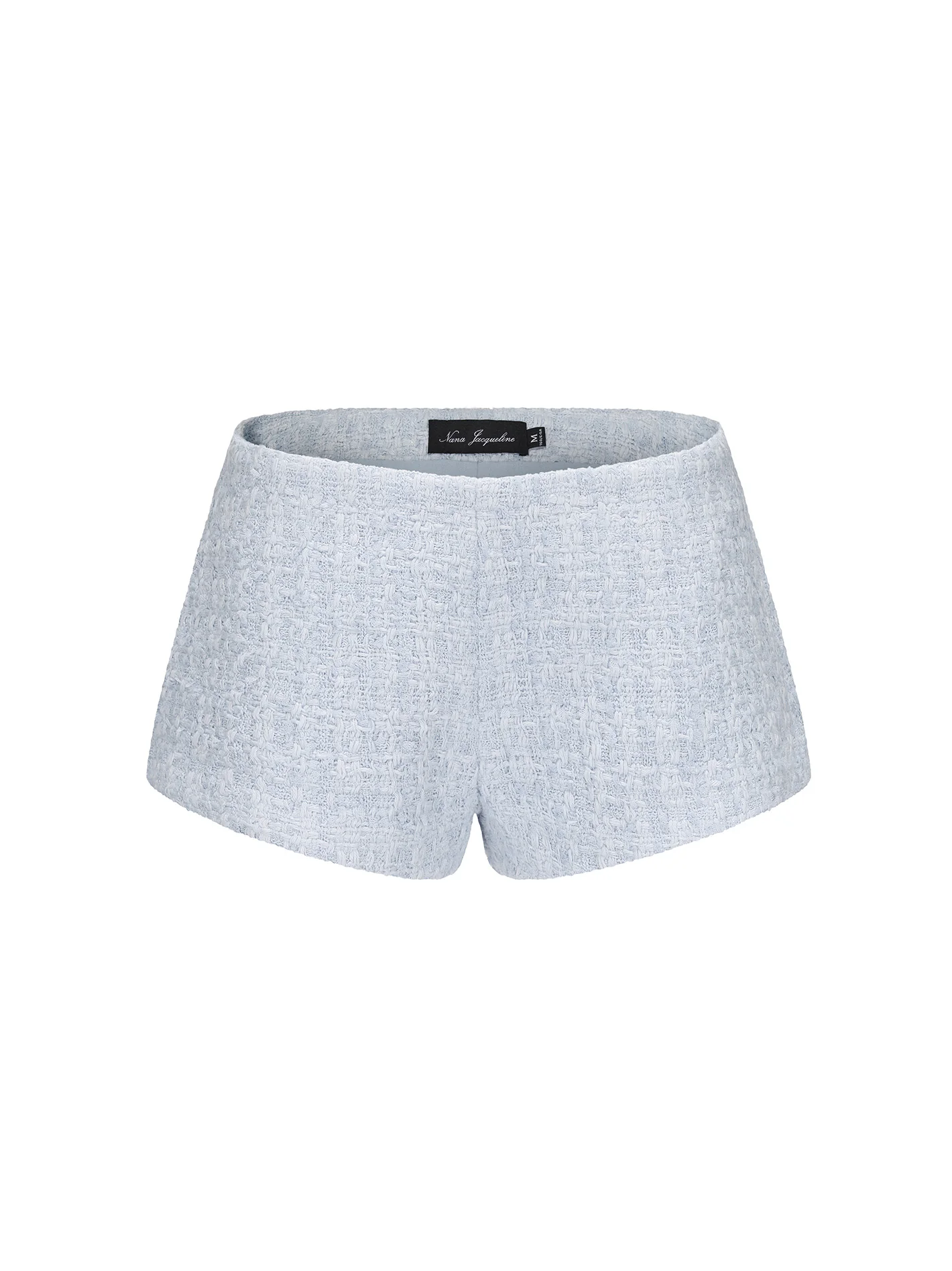 Annabella Textured Blue Woven Shorts (Final Sale) - Image 5
