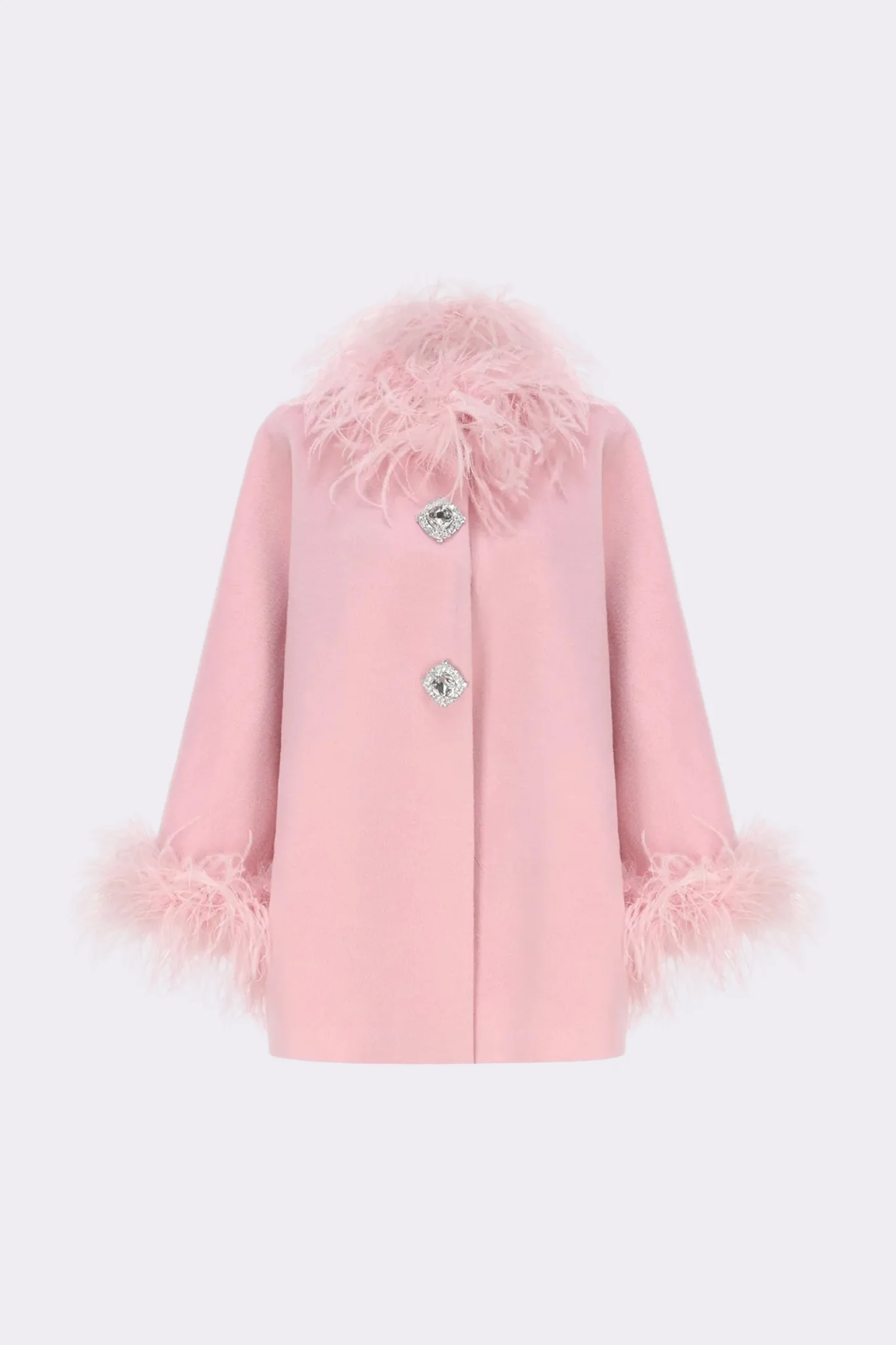 Angelica Feather Coat (Pink) - Image 7