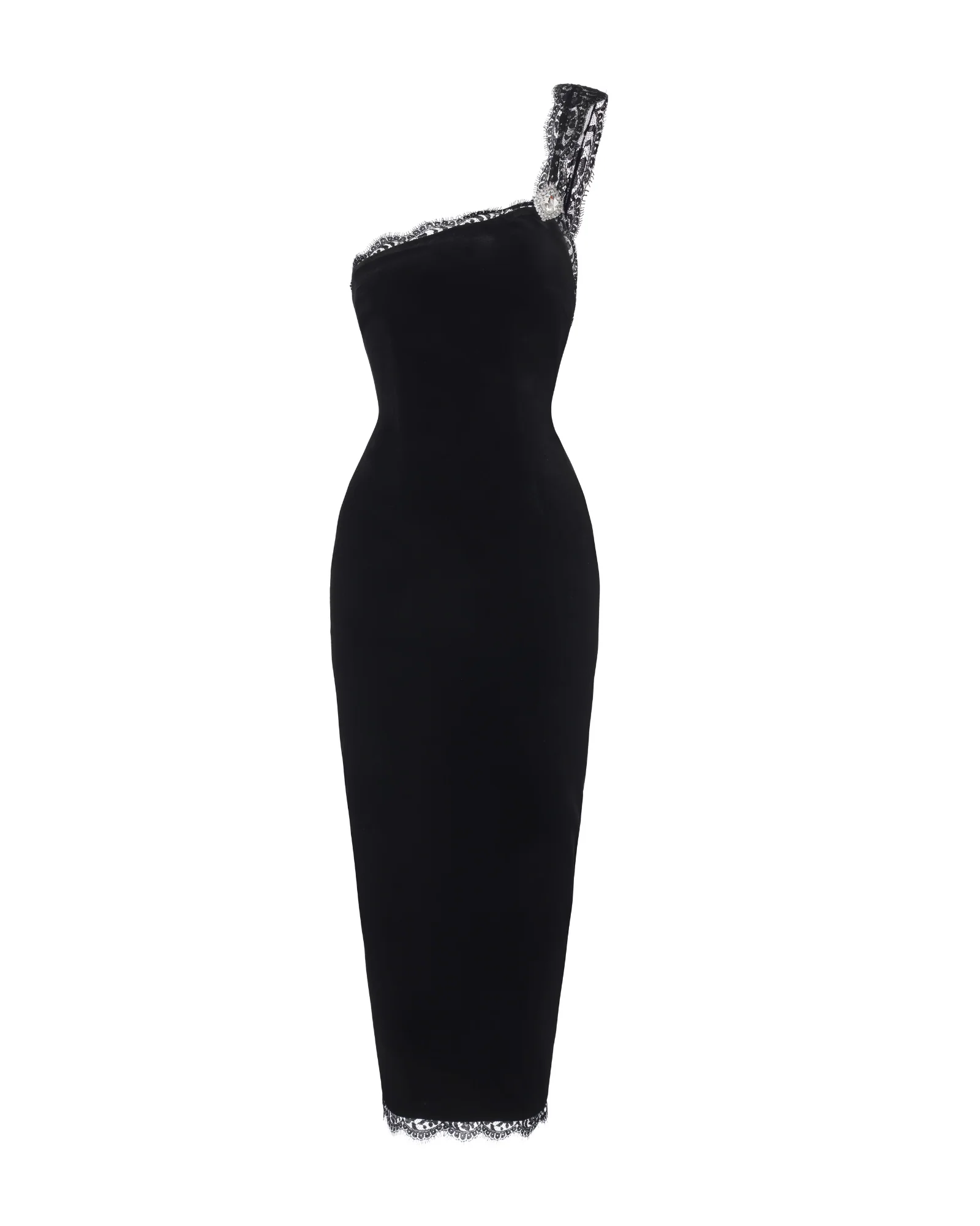 Angelica Velvet Maxi Dress (Black) - Image 7