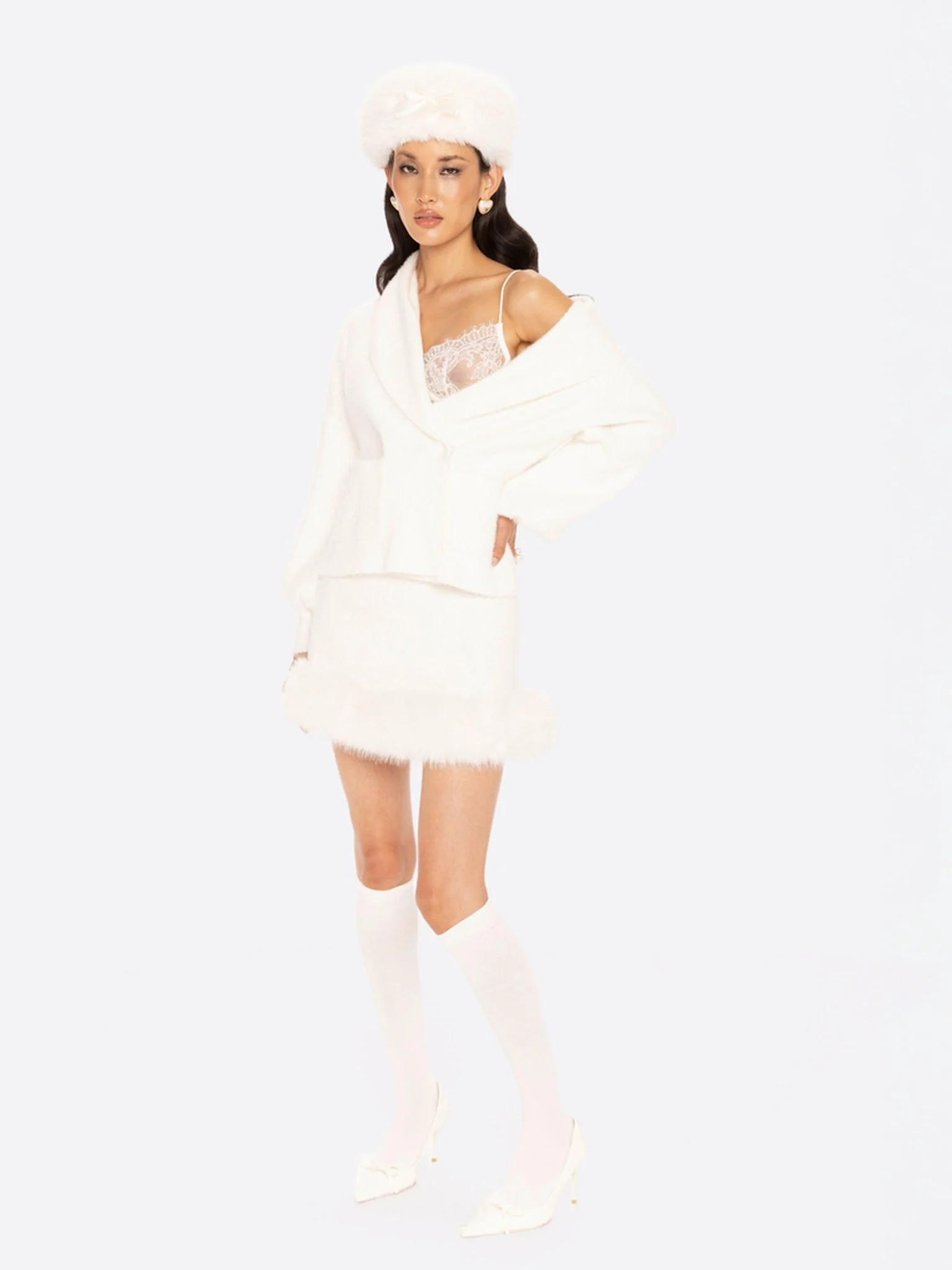 Anika Mini Skirt (White) - Image 5