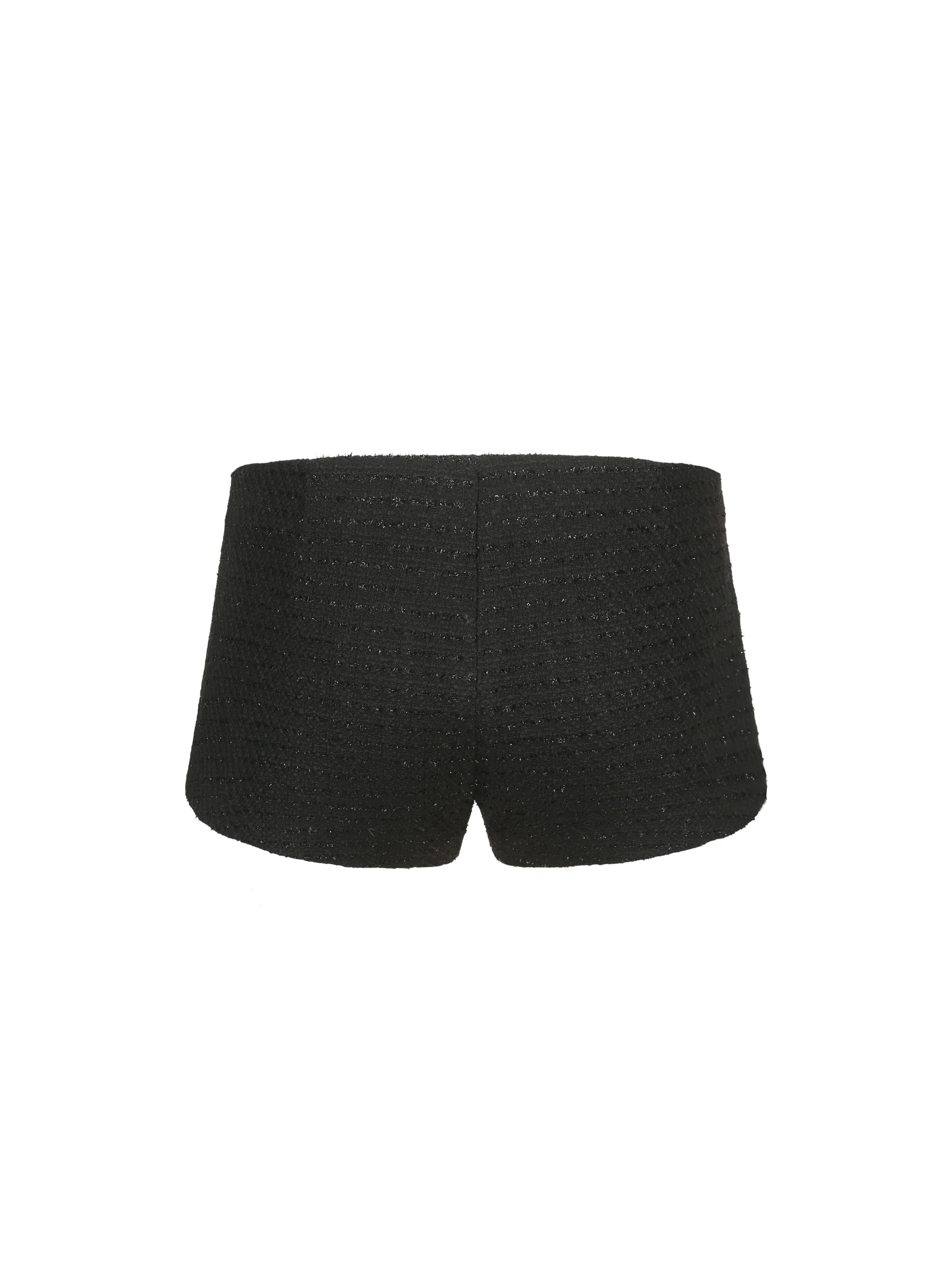 Annabella Textured Black Woven Shorts - Image 5