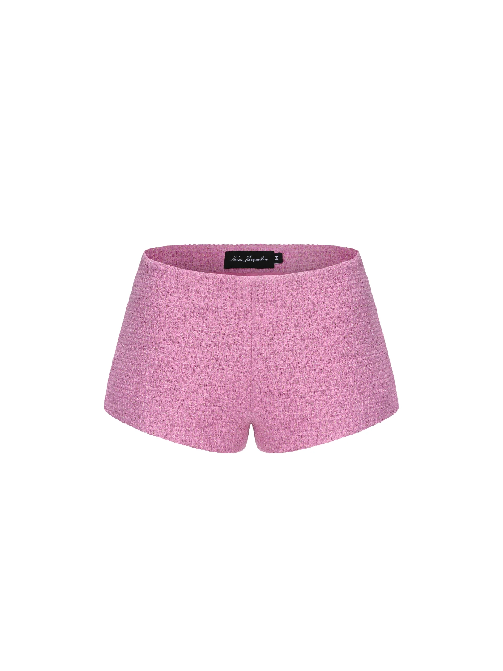 Annabella Textured Pink Woven Shorts - Image 11