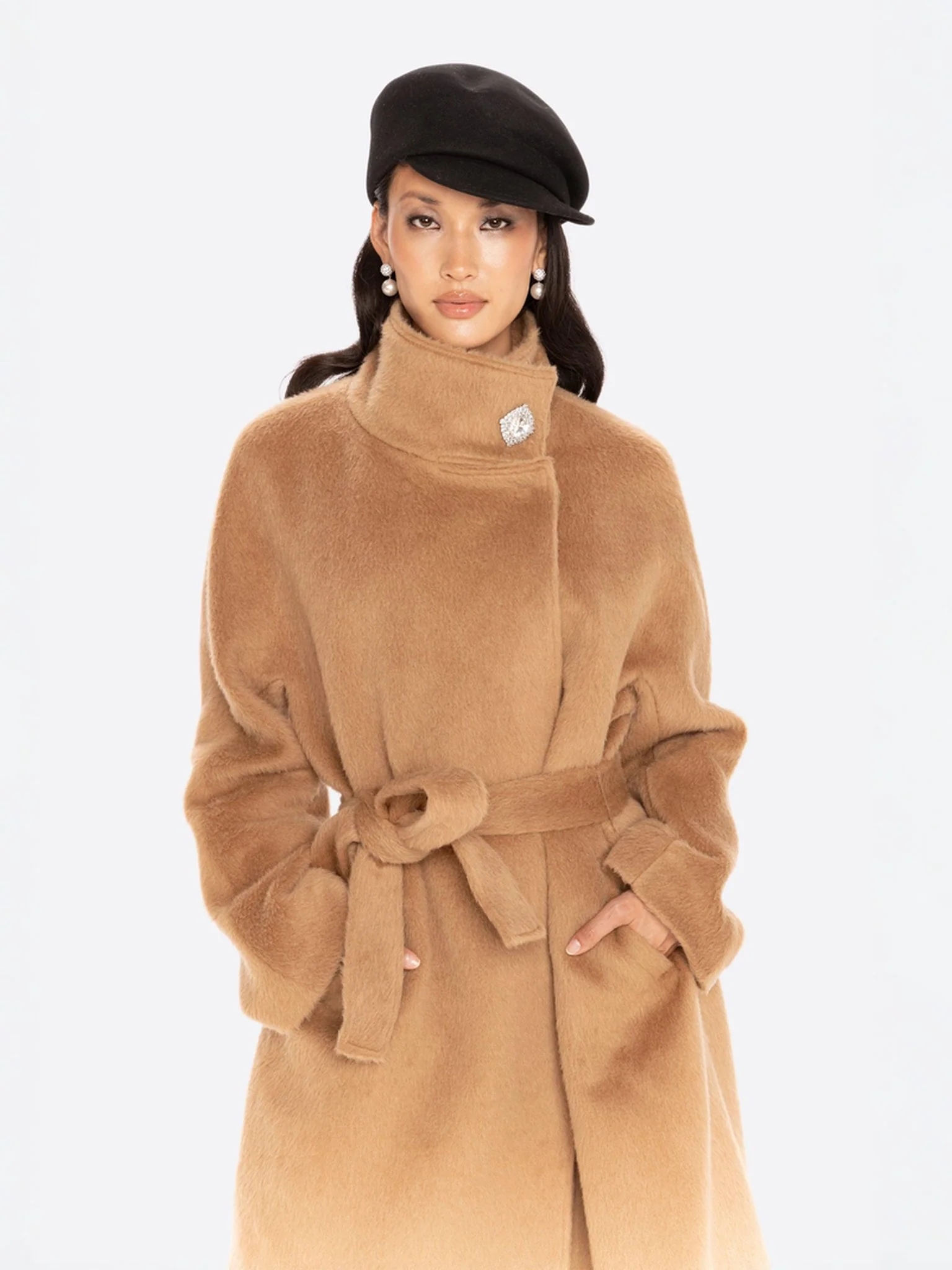Audrey Long Coat (Camel) - Image 4
