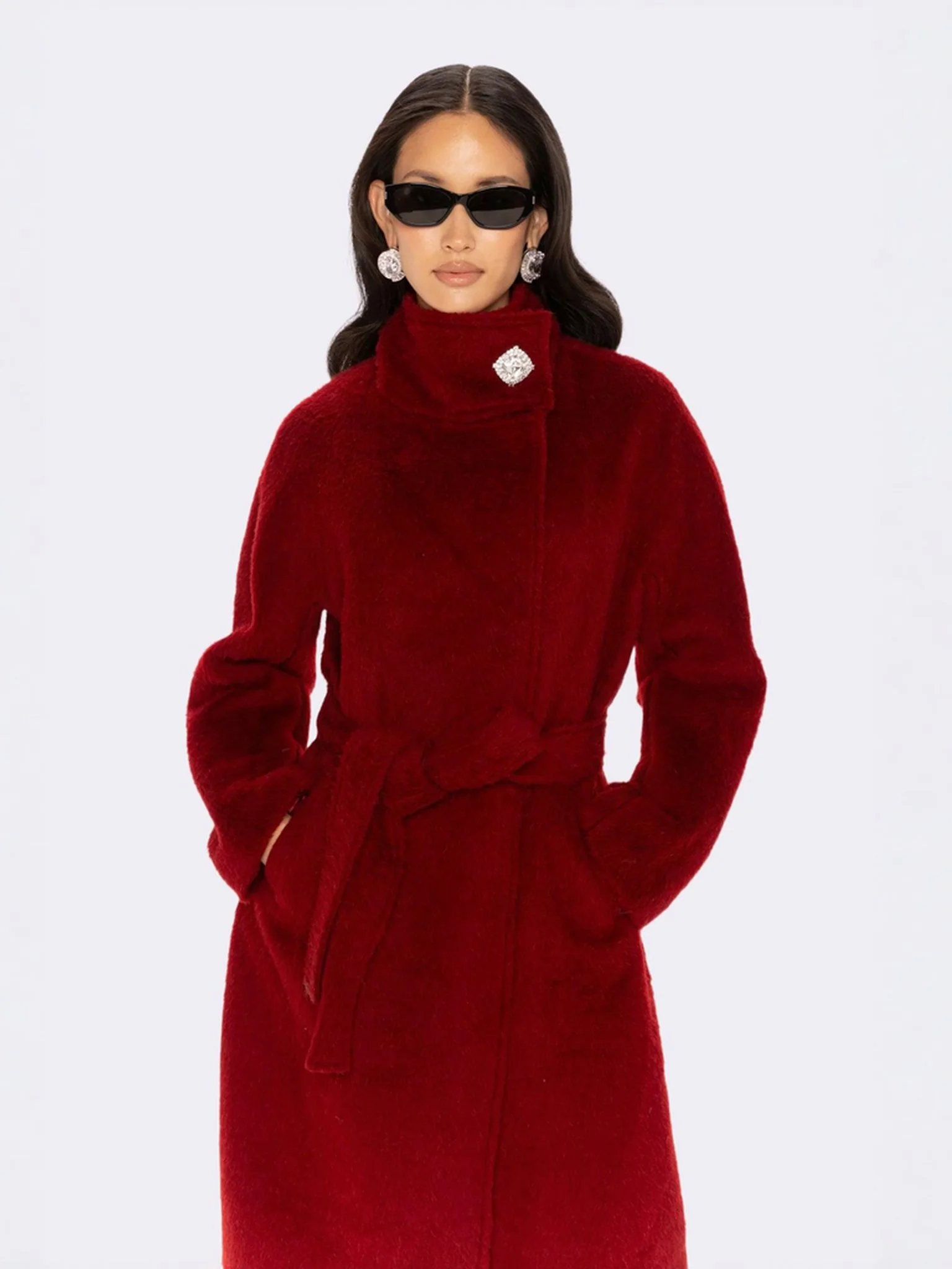 Audrey Long Coat (Red) - Image 7