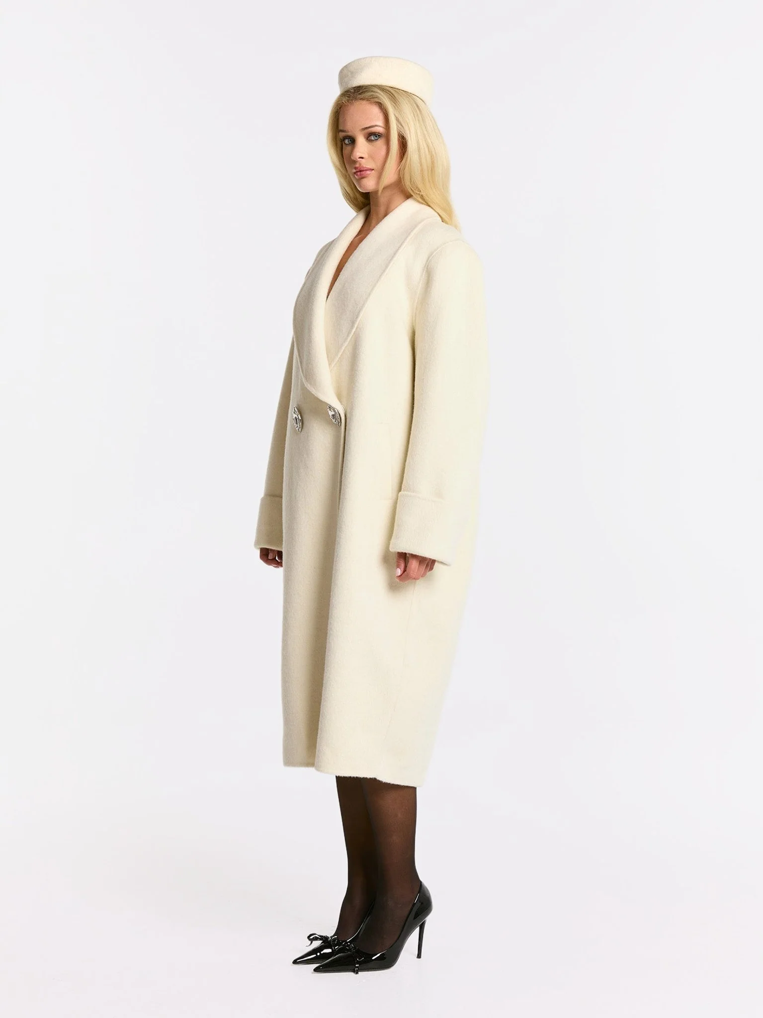 Audrina Coat (White) (Final Sale) - Image 3