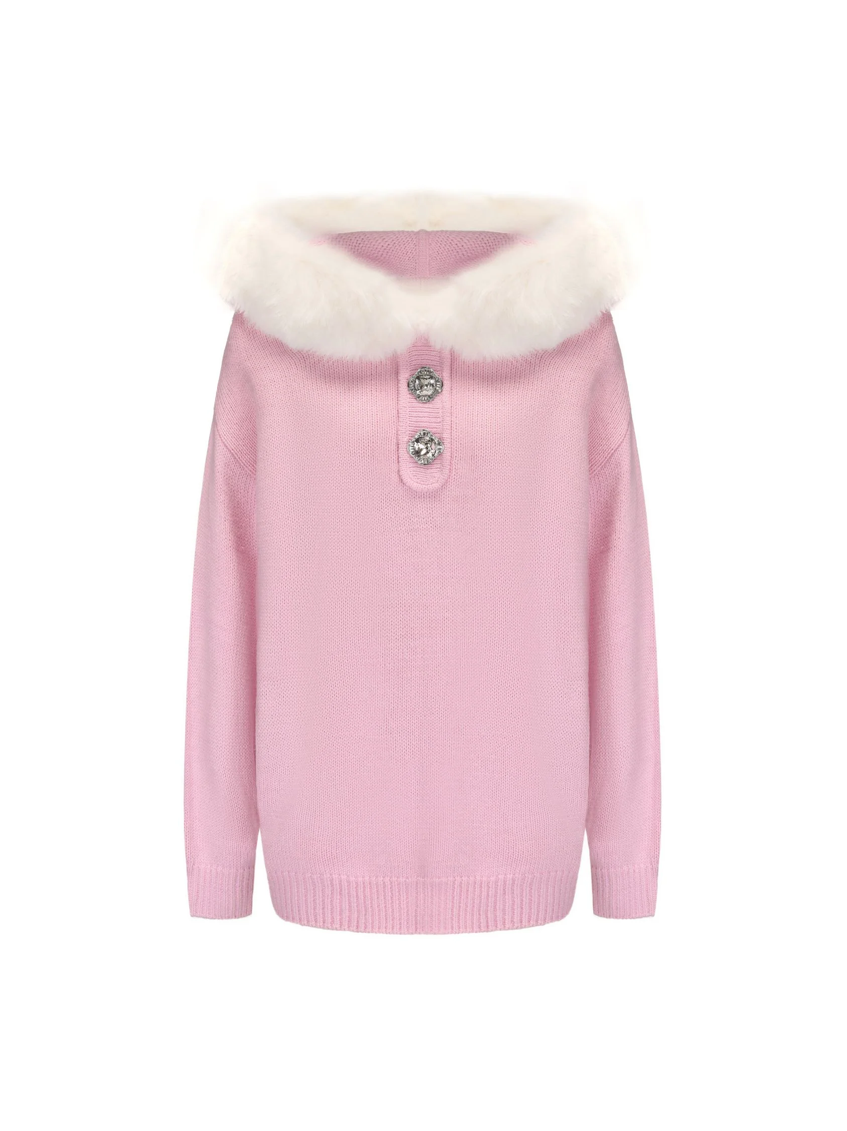 Ava Fur Sweatshirt (Pink) (Final Sale) - Image 10