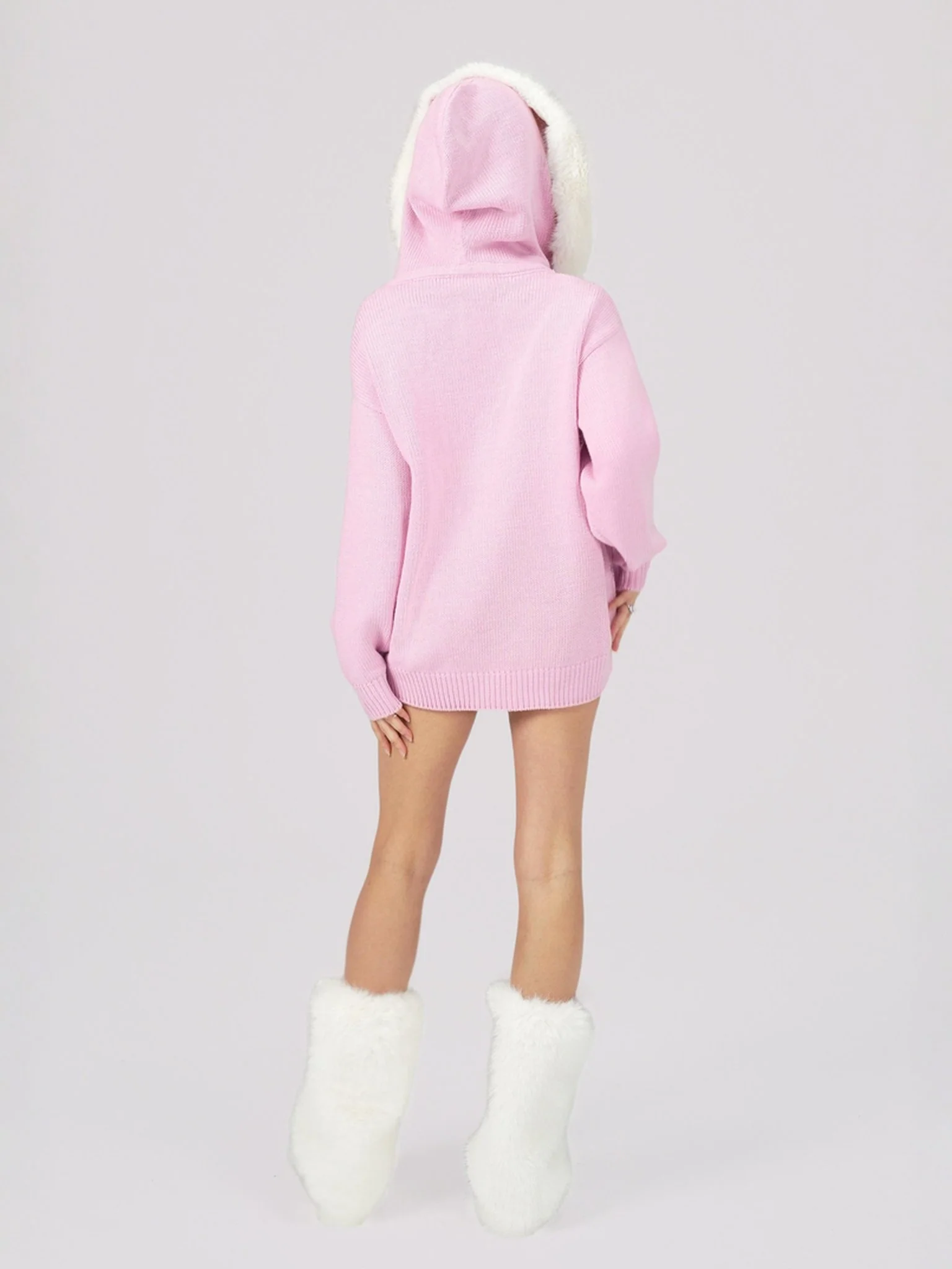 Ava Fur Sweatshirt (Pink) (Final Sale) - Image 9