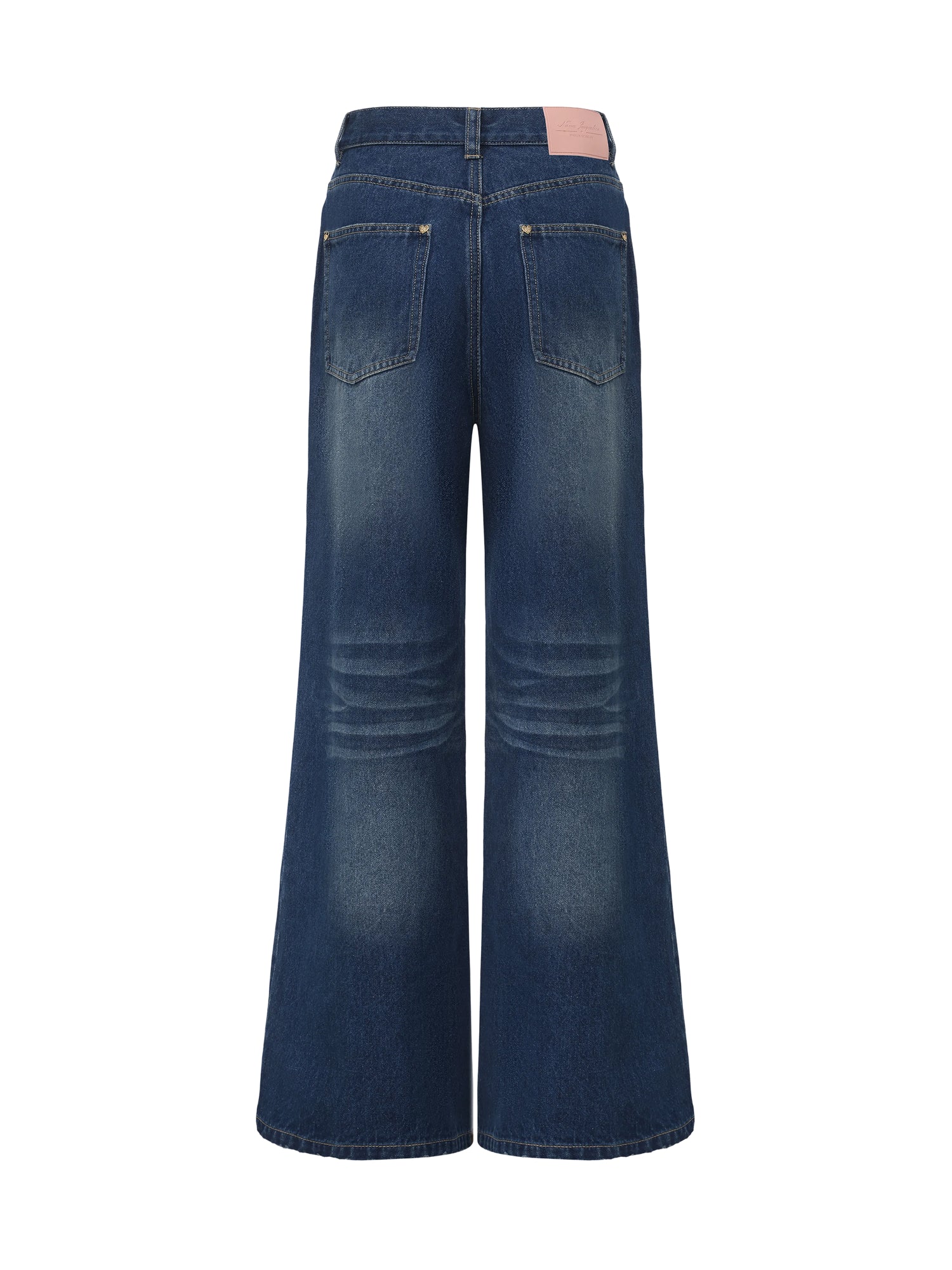 Ava High-Waist Blue Straight Leg Jeans - Image 10