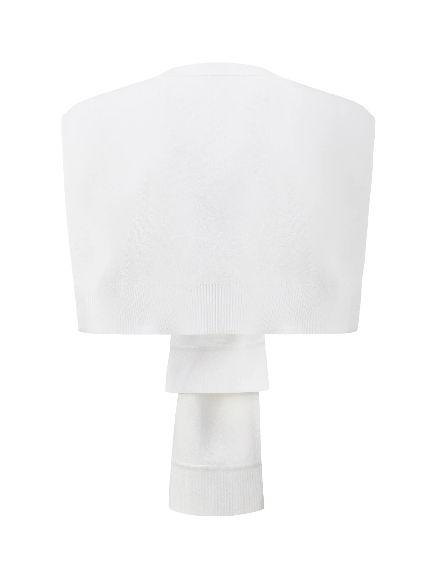 Ava Minimal White Knit Shawl - Image 8