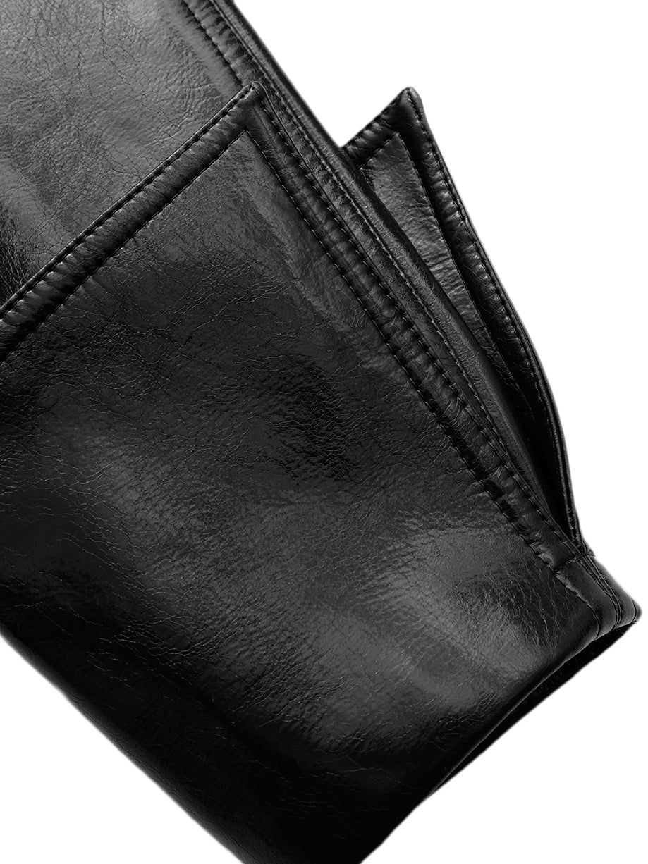 Béatrice Vegan Leather Black Jacket - Image 10