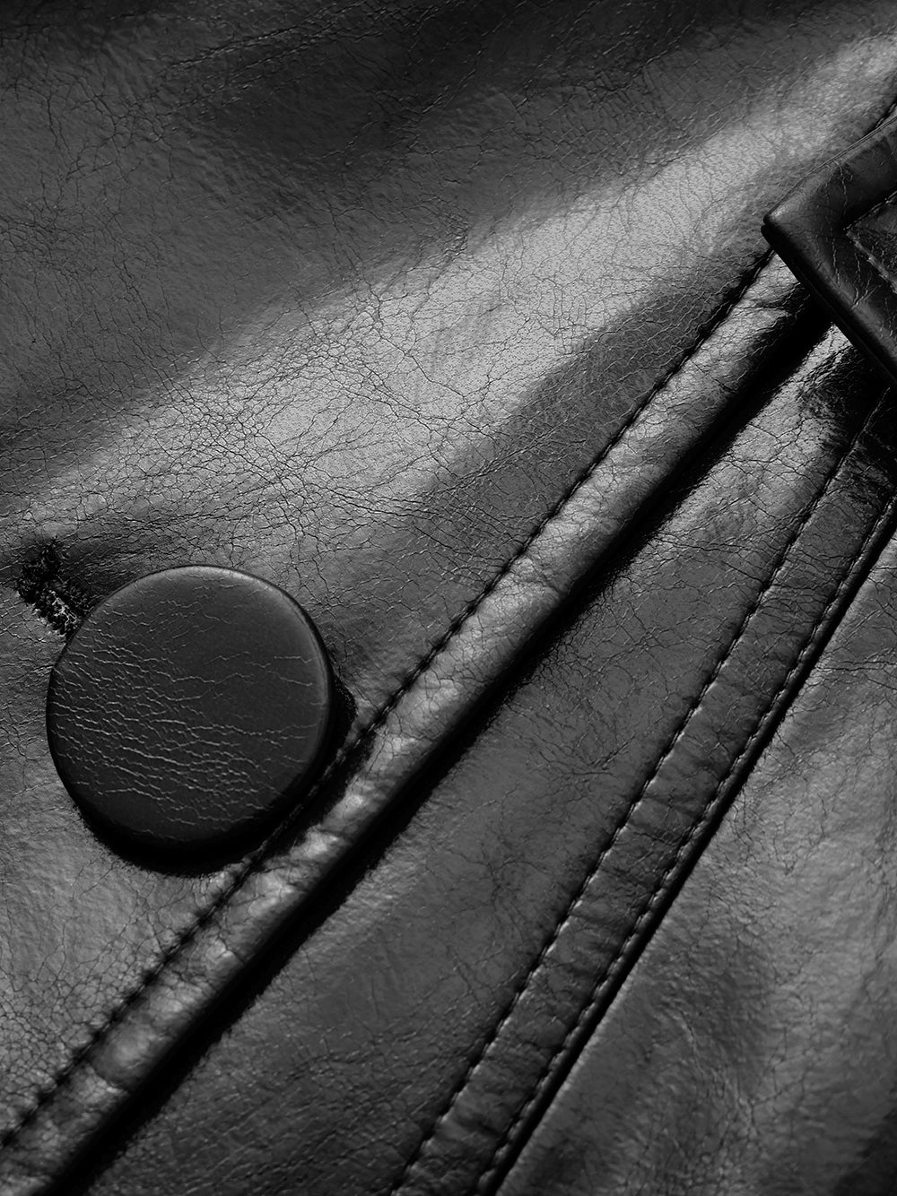 Béatrice Vegan Leather Black Jacket - Image 9