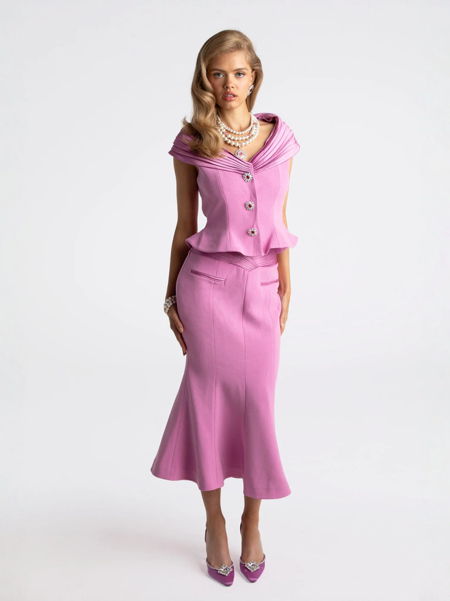 Belle Satin Top (Pink) (Final Sale) - Image 3