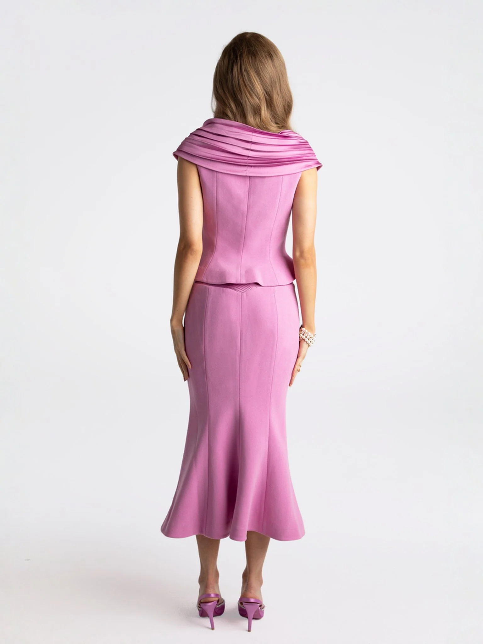 Belle Satin Top (Pink) (Final Sale) - Image 5