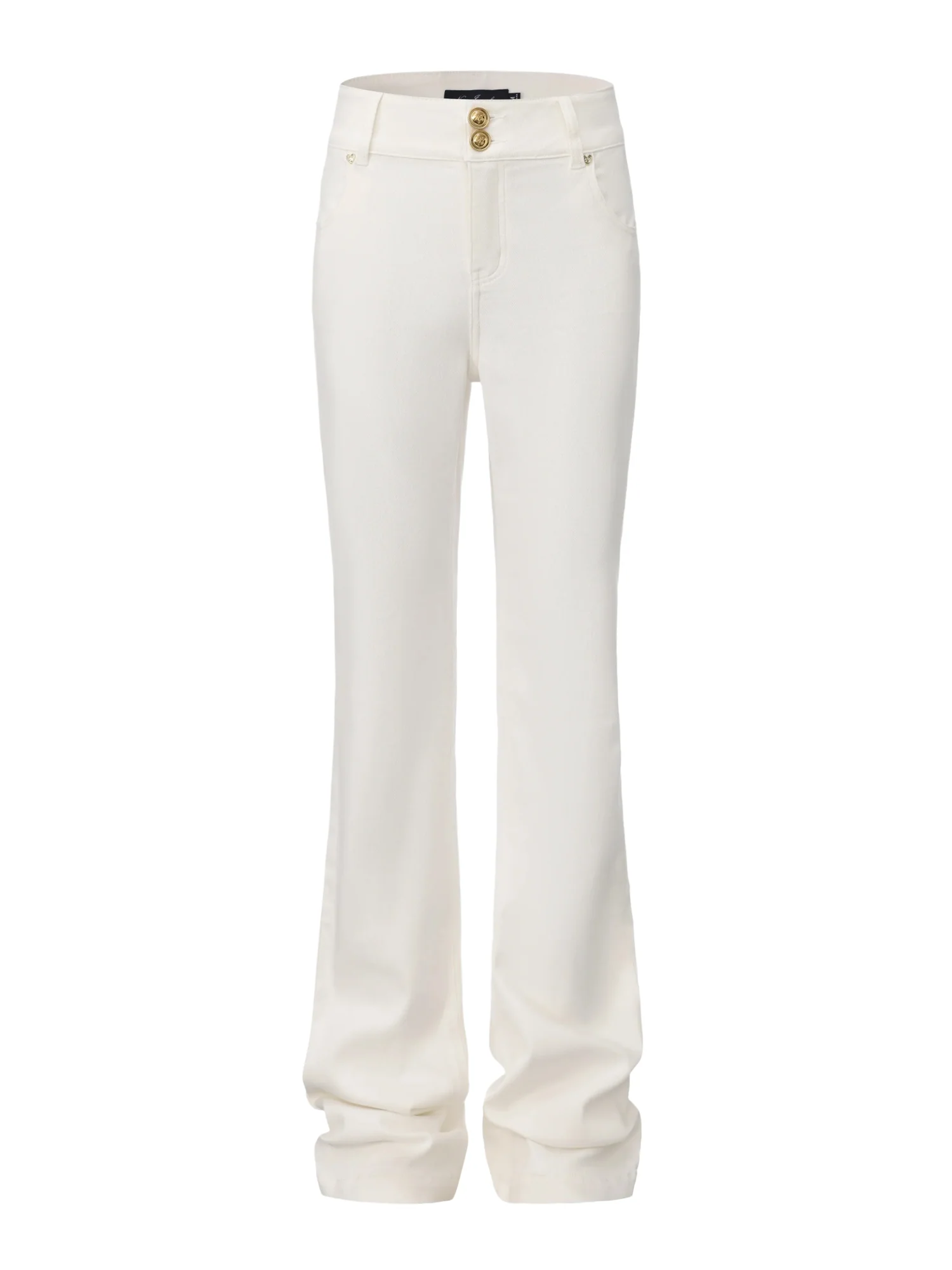 Bettina High-Waist White Denim Jeans - Image 7