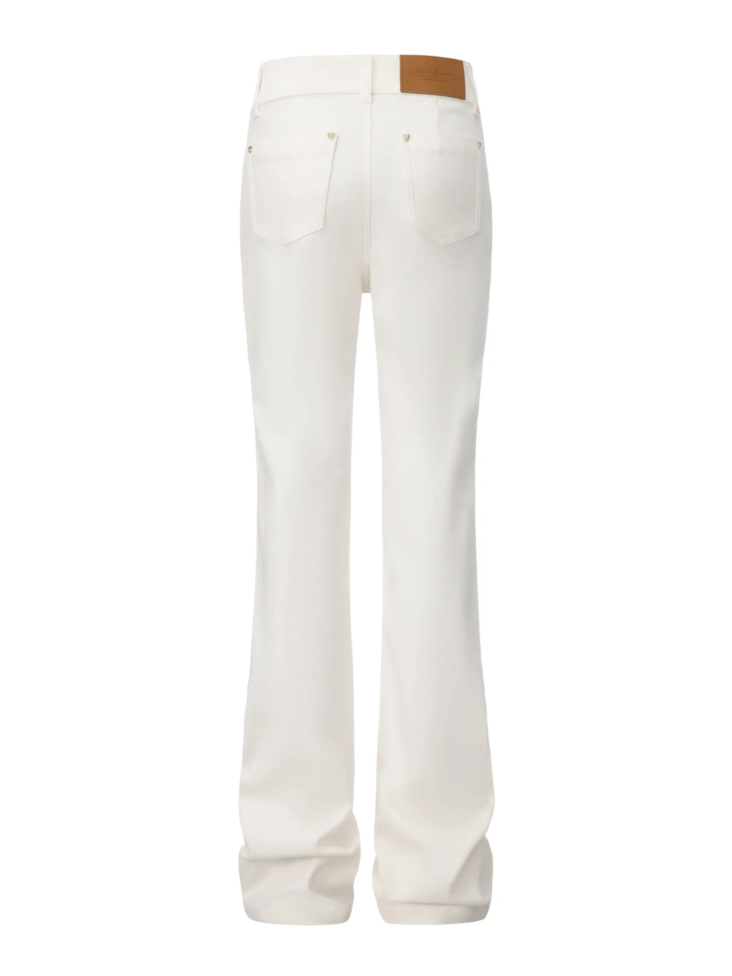 Bettina High-Waist White Denim Jeans - Image 8
