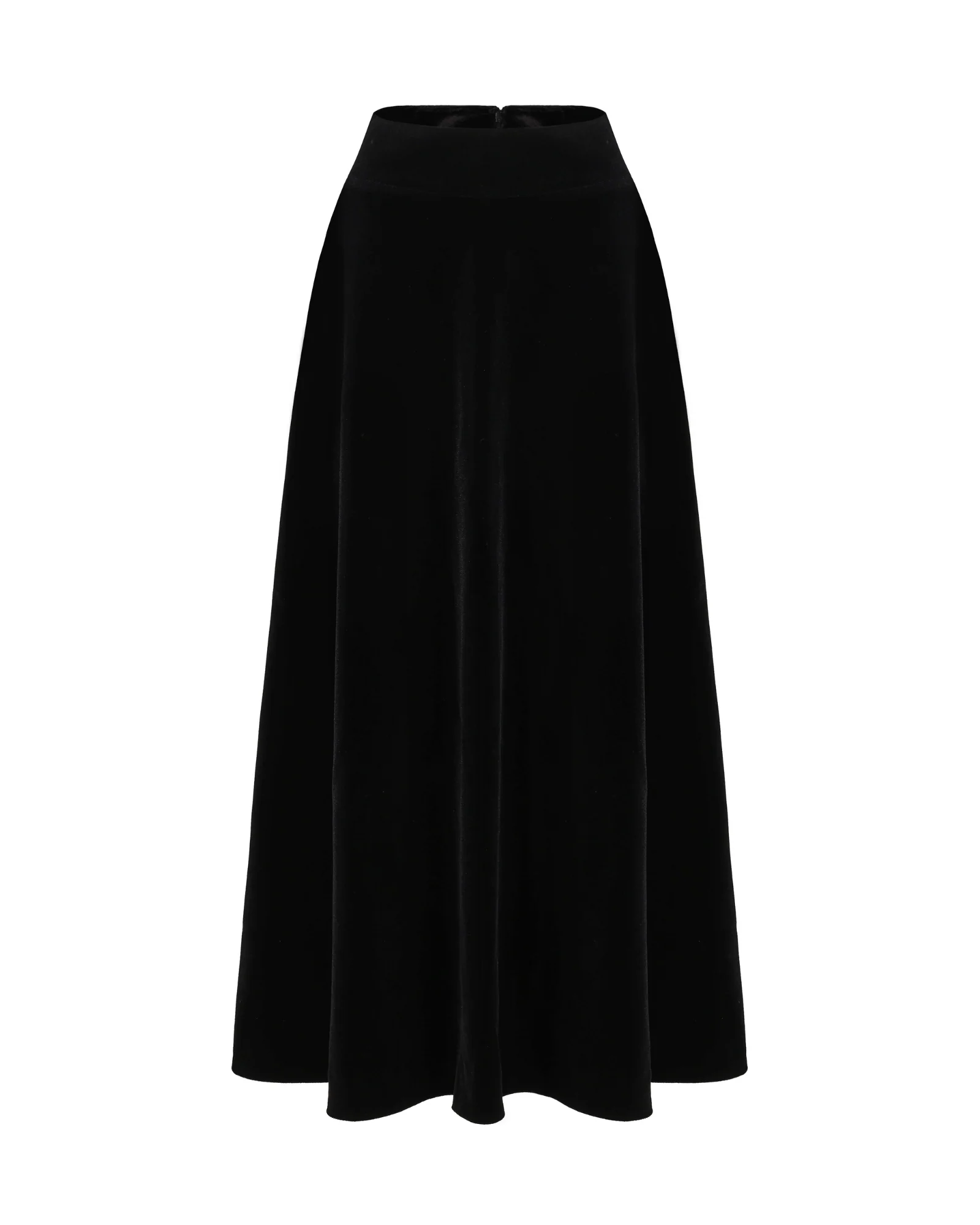Blaire Velvet Maxi Skirt (Black) - Image 4