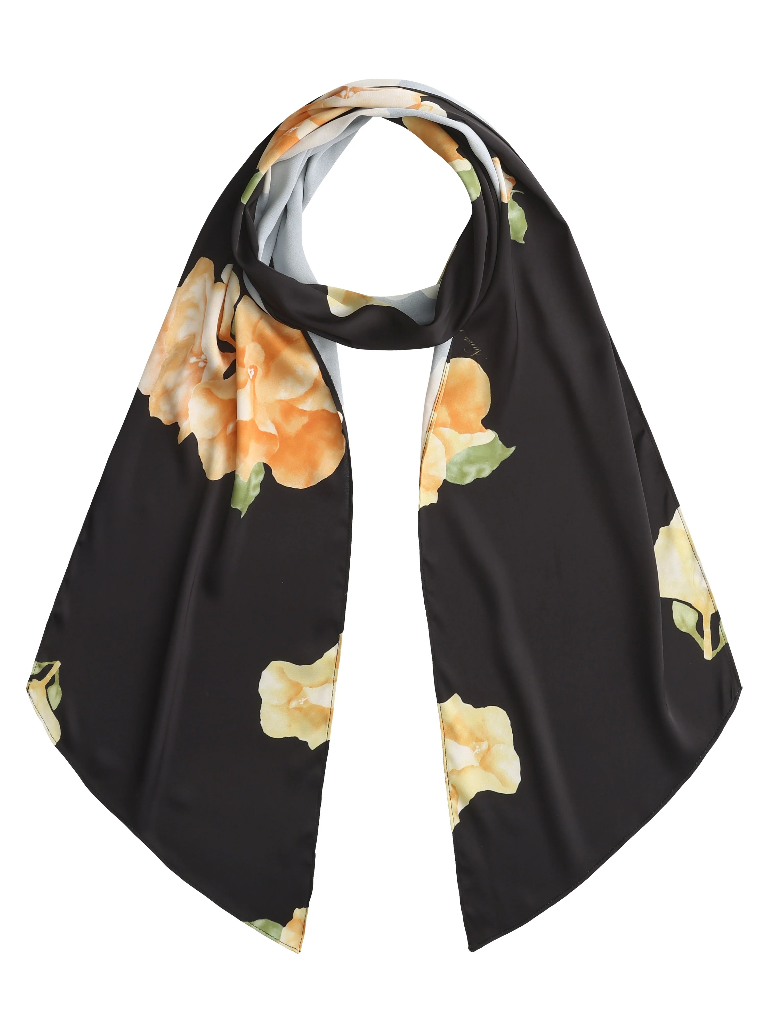 Brielle Floral Black Hair Scarf