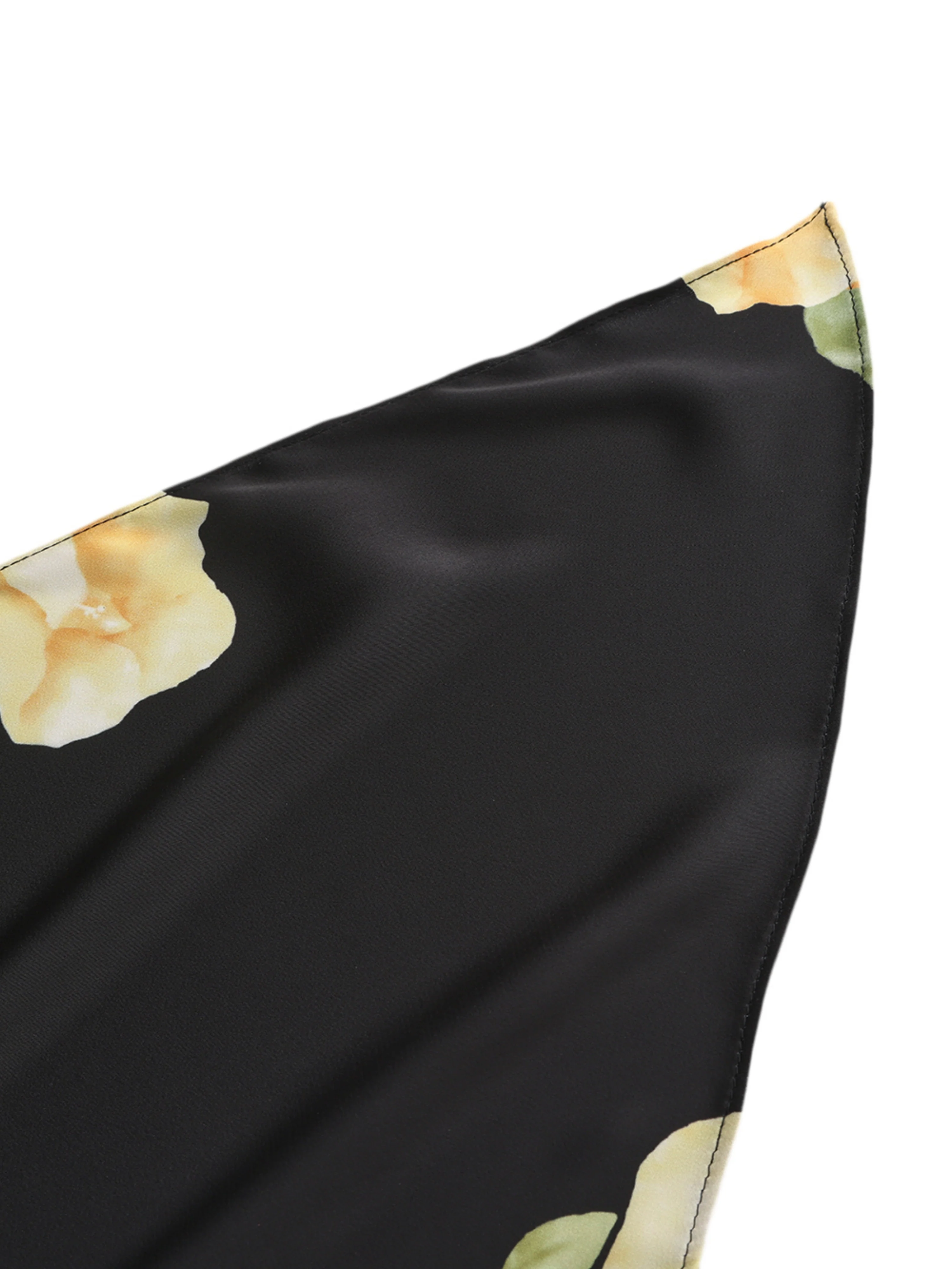 Brielle Floral Black Hair Scarf - Image 3