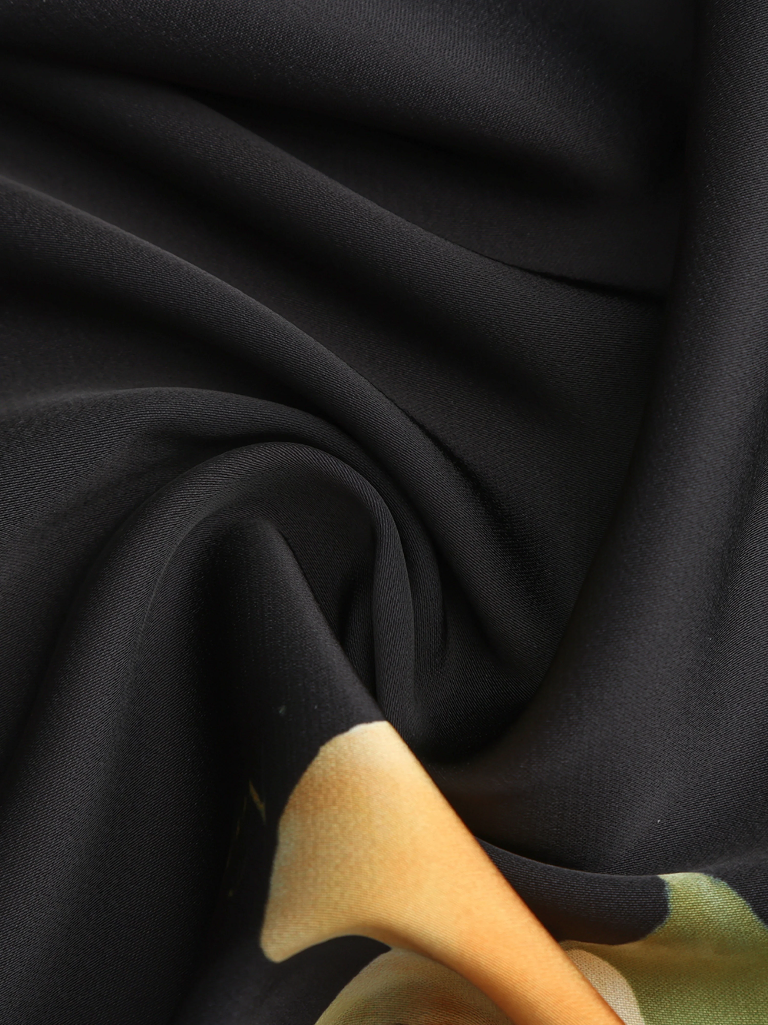 Brielle Floral Black Hair Scarf - Image 5