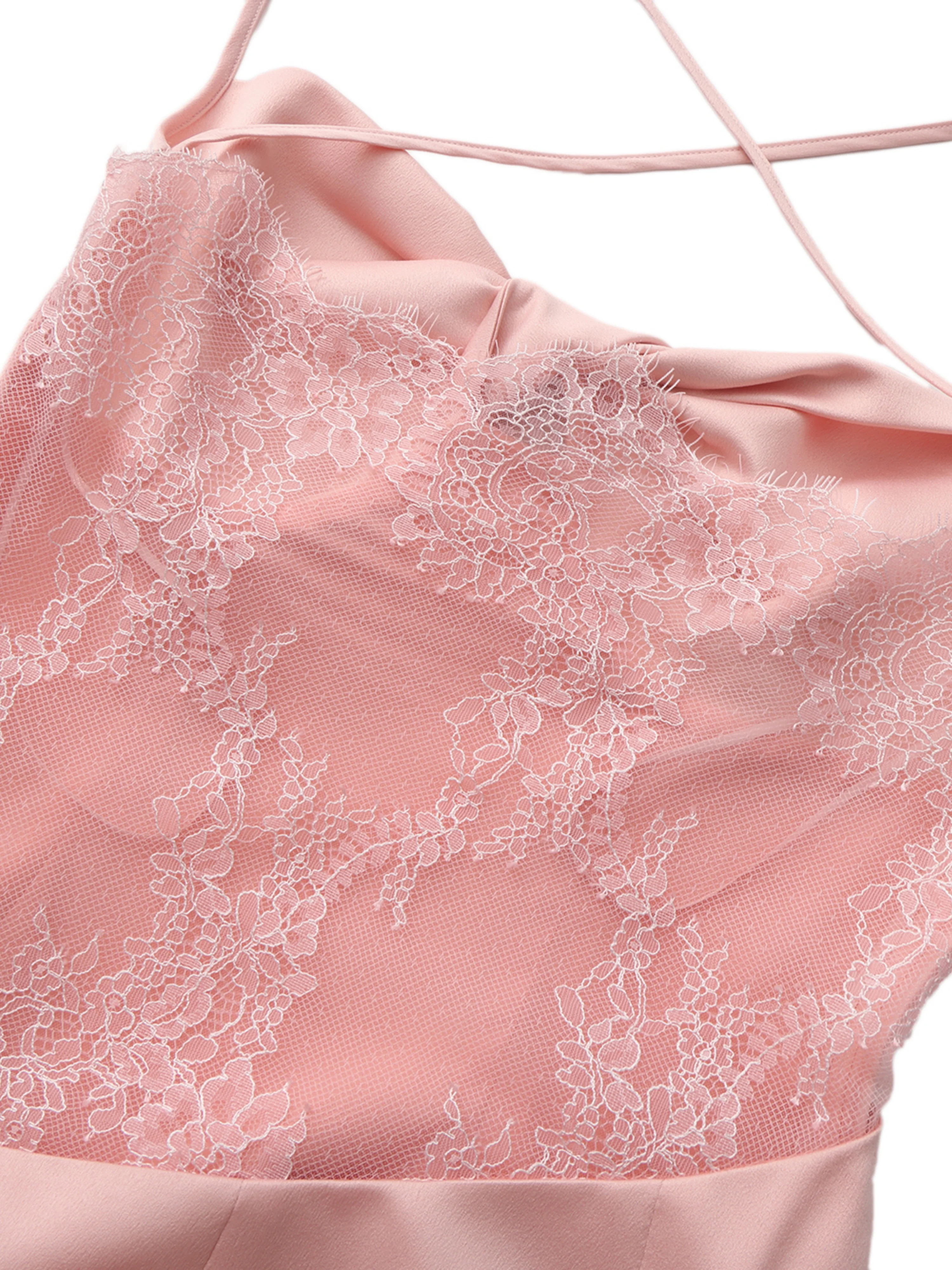 Brielle Twist-Front Peach Pink Dress - Image 9
