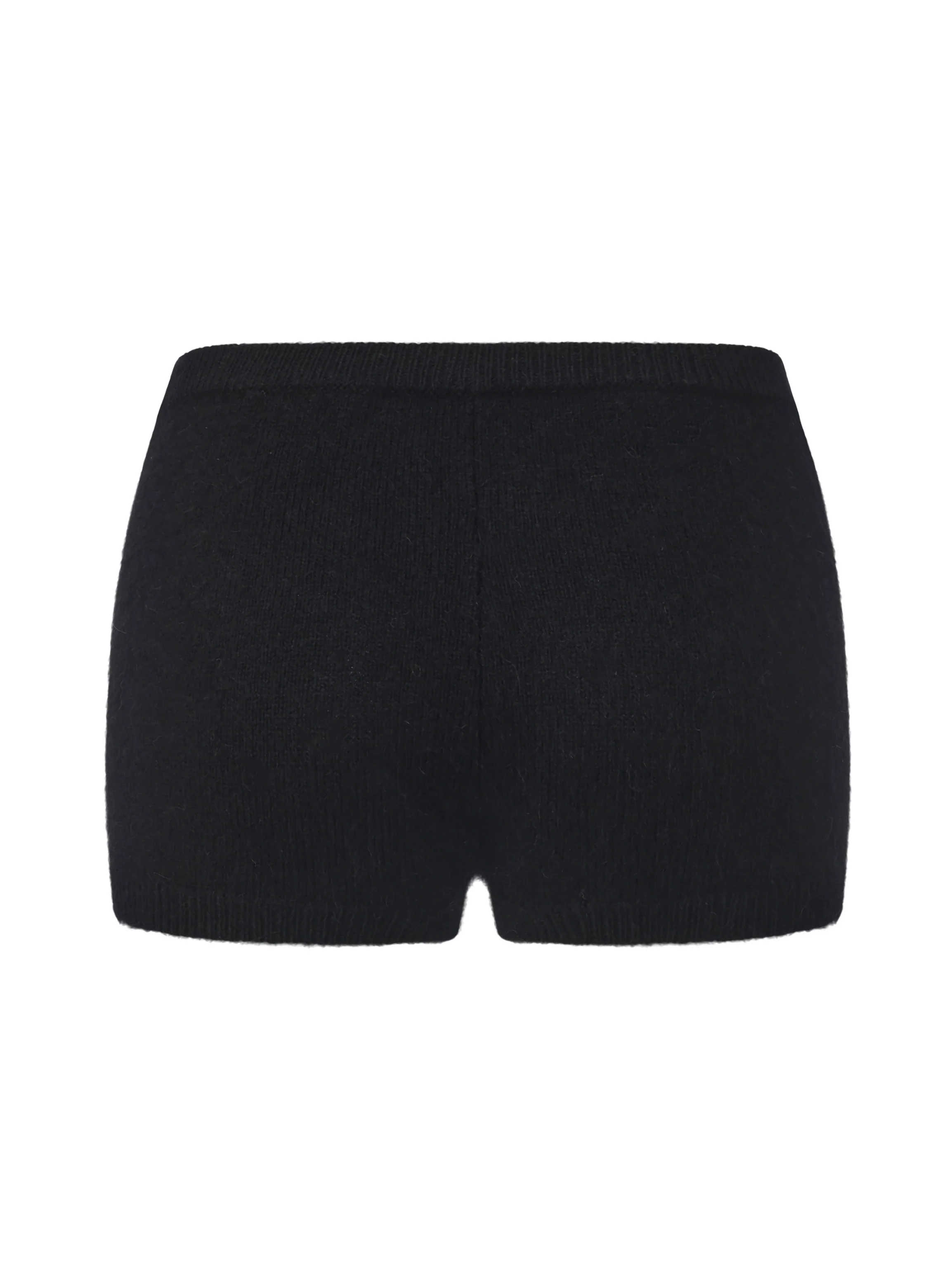 Brigitte Brushed Knit Black Micro Shorts - Image 9