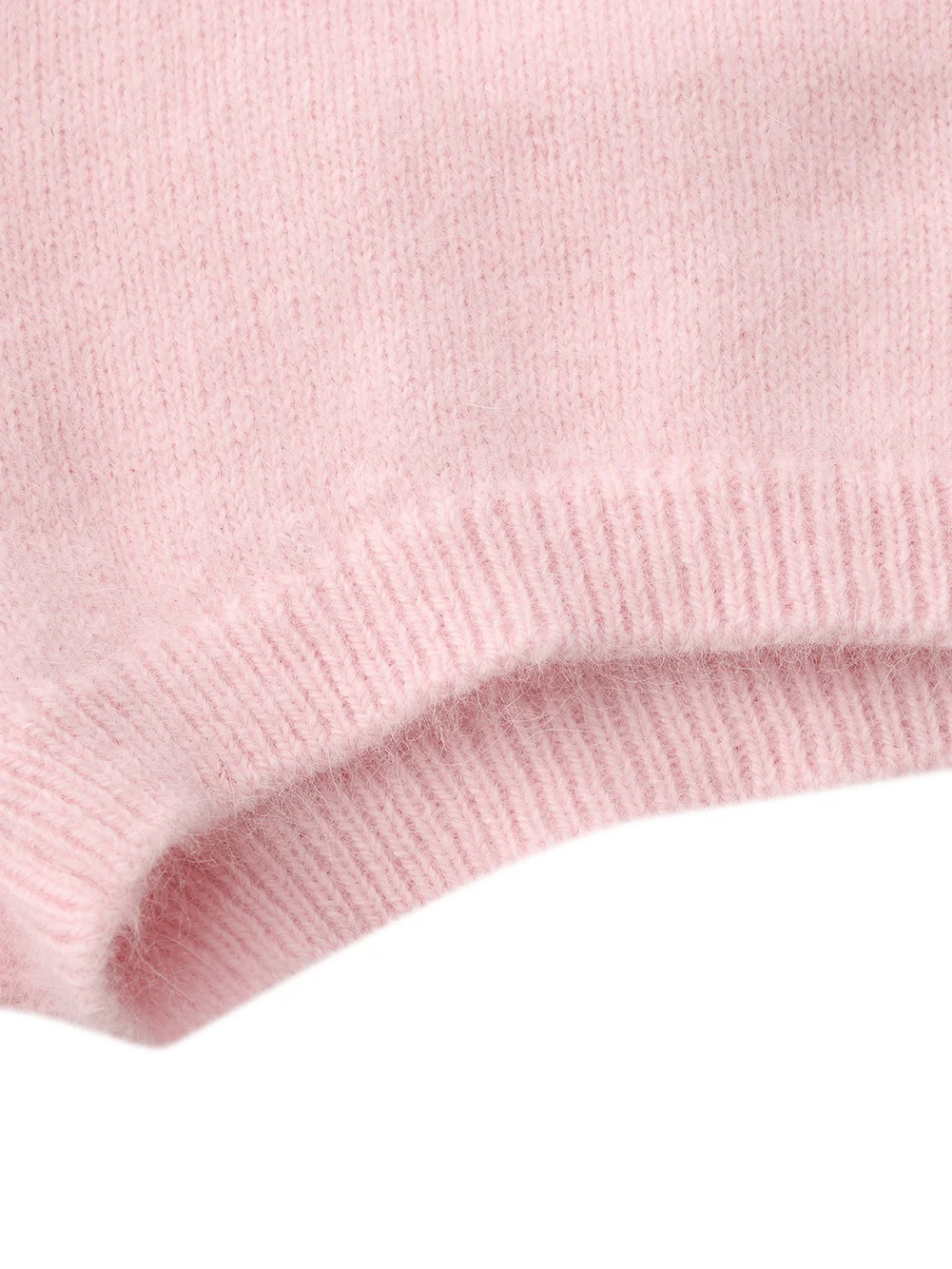 Brigitte Brushed Knit Pink Micro Shorts - Image 8