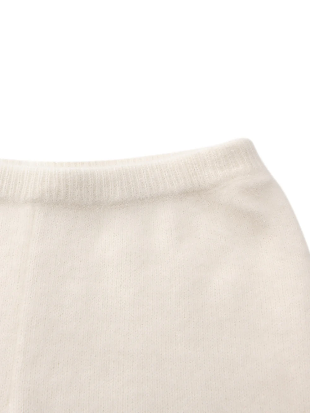 Brigitte Brushed Knit White Micro Shorts - Image 4