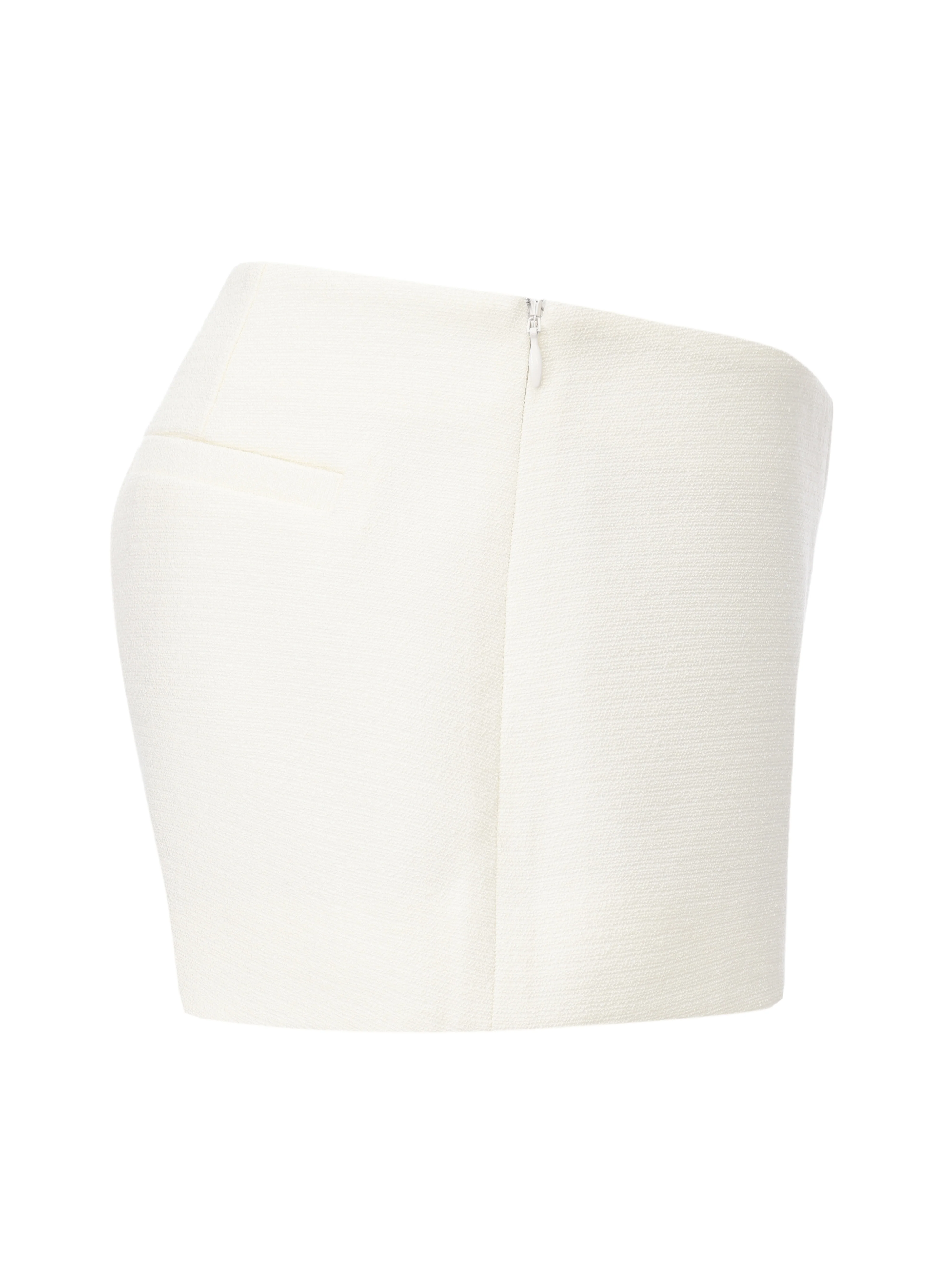 Camille Tailored White Mid-Rise Shorts - Image 6