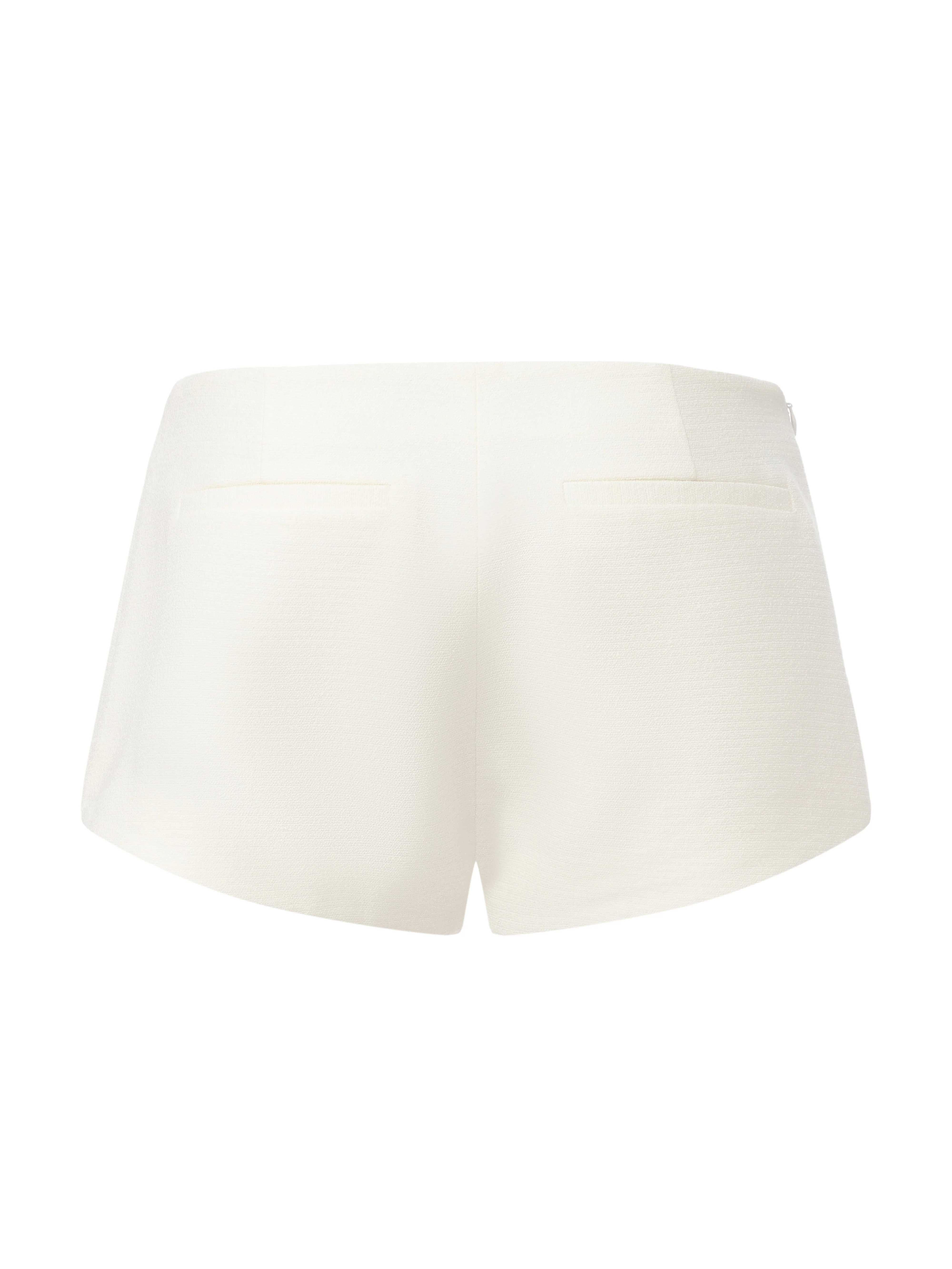 Camille Tailored White Mid-Rise Shorts - Image 7