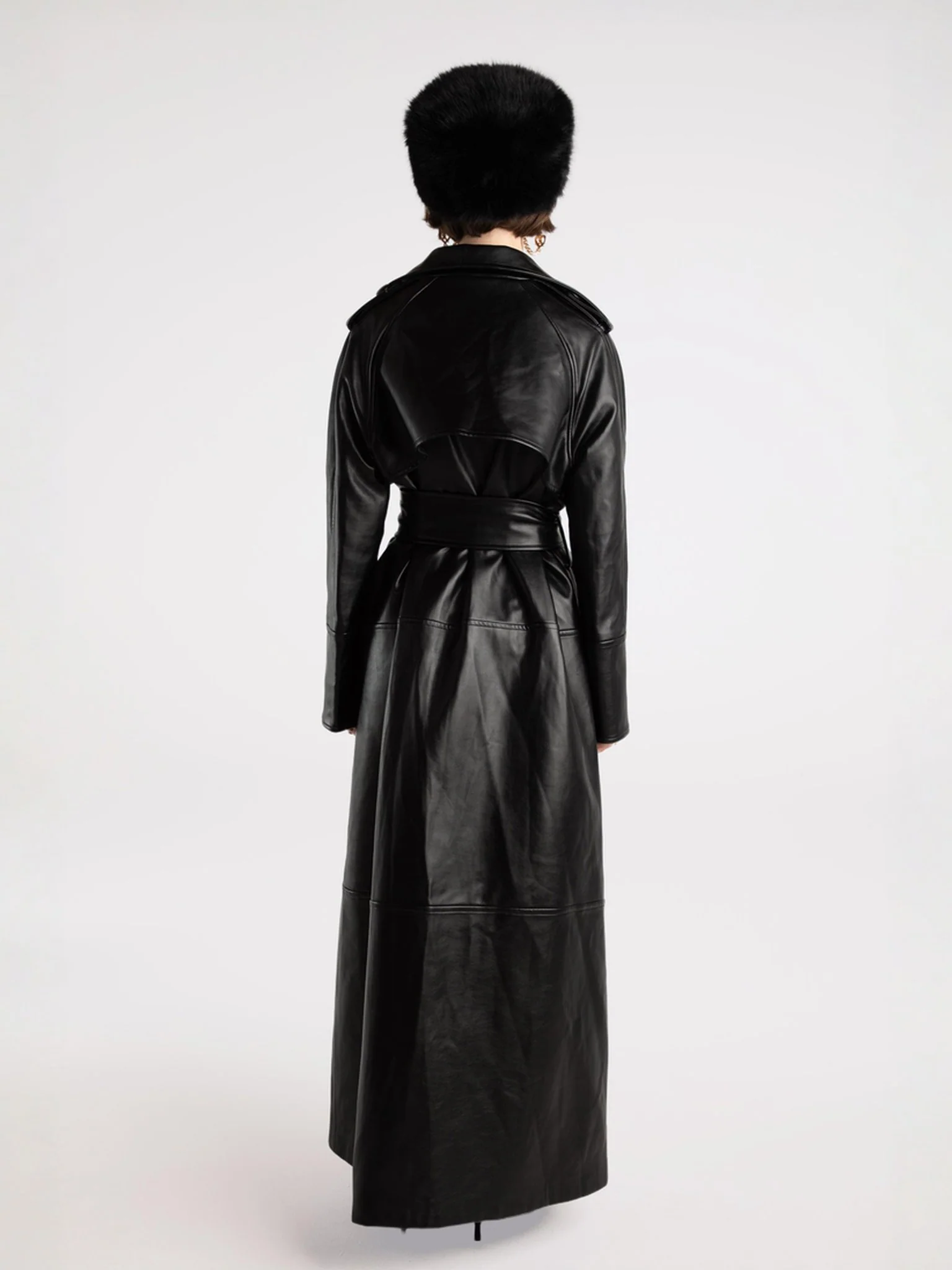 Cara Trench Coat (Black) (Final Sale) - Image 5