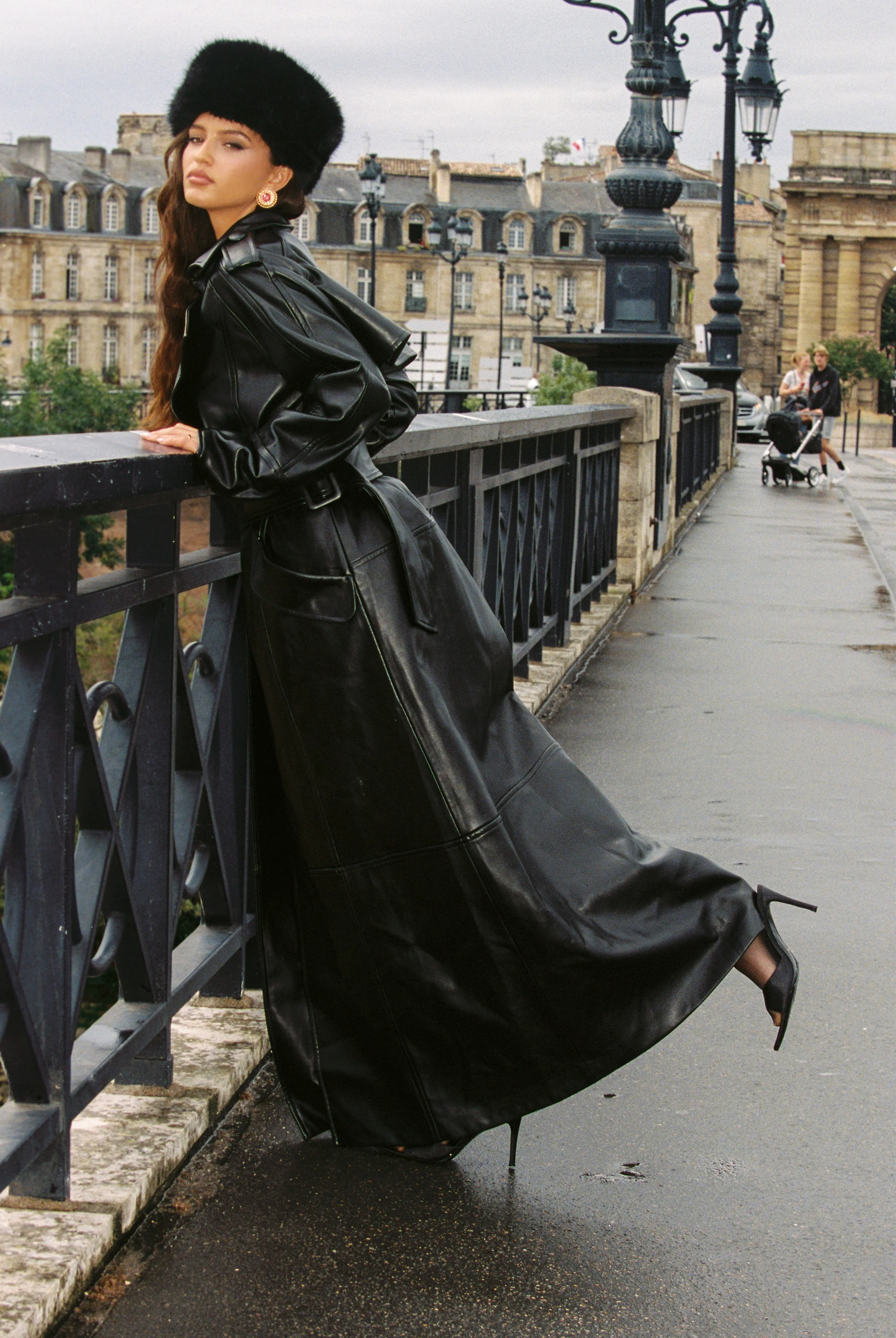 Cara Trench Coat (Black) (Final Sale) - Image 8