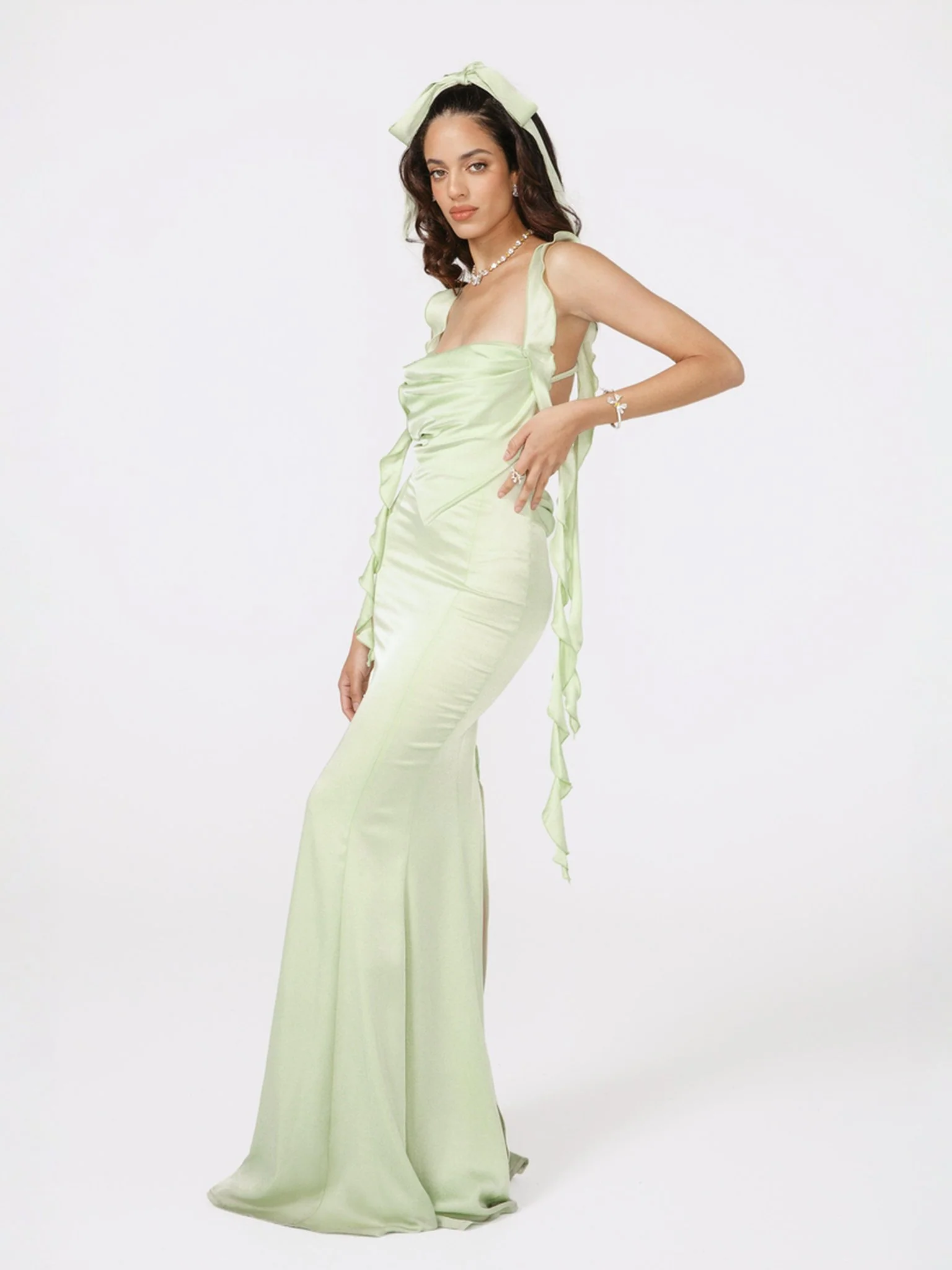 Caroline Dress (Green) - Image 4